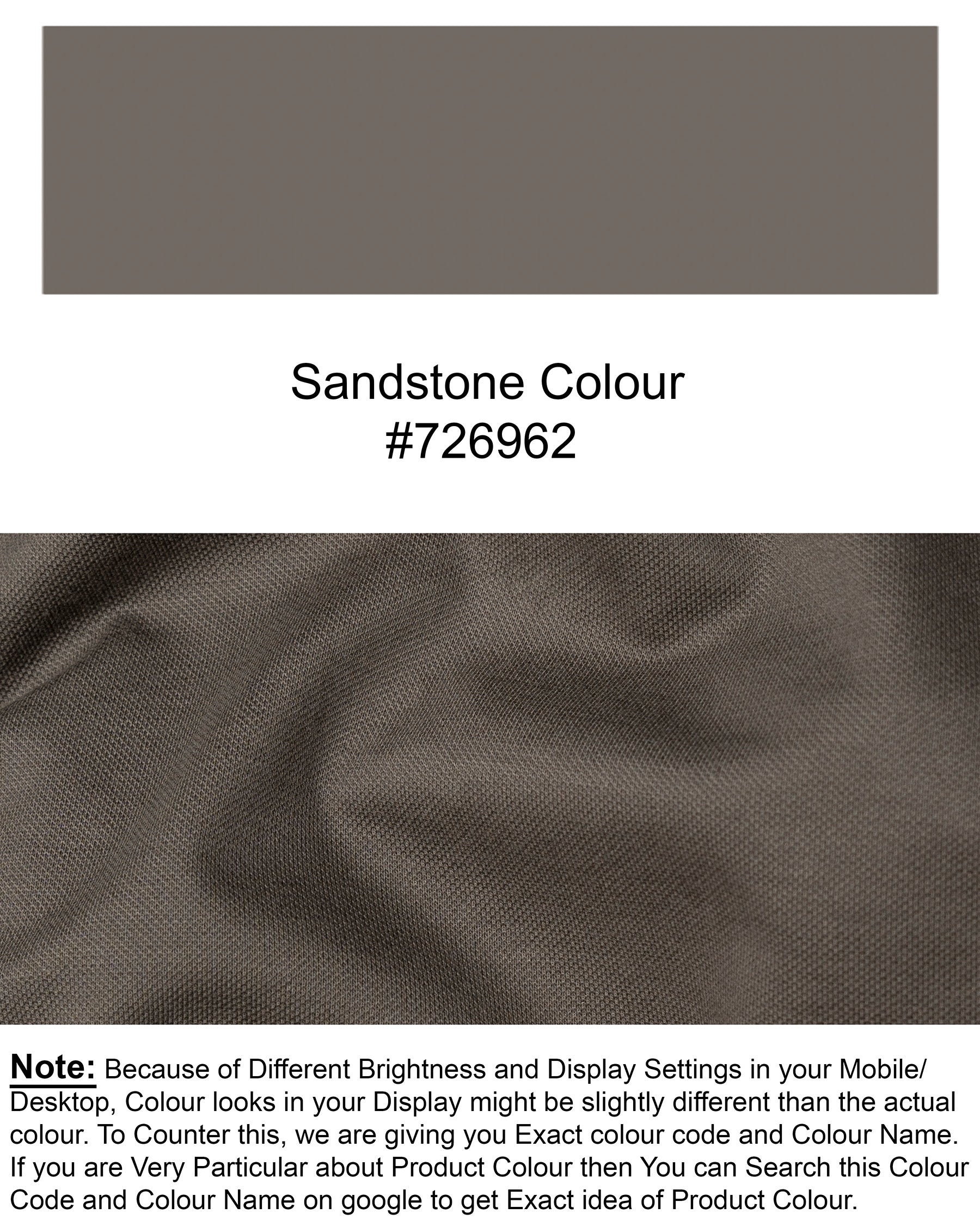 Sandstone Grey Super Soft Premium Cotton Mercerised Pique Polo