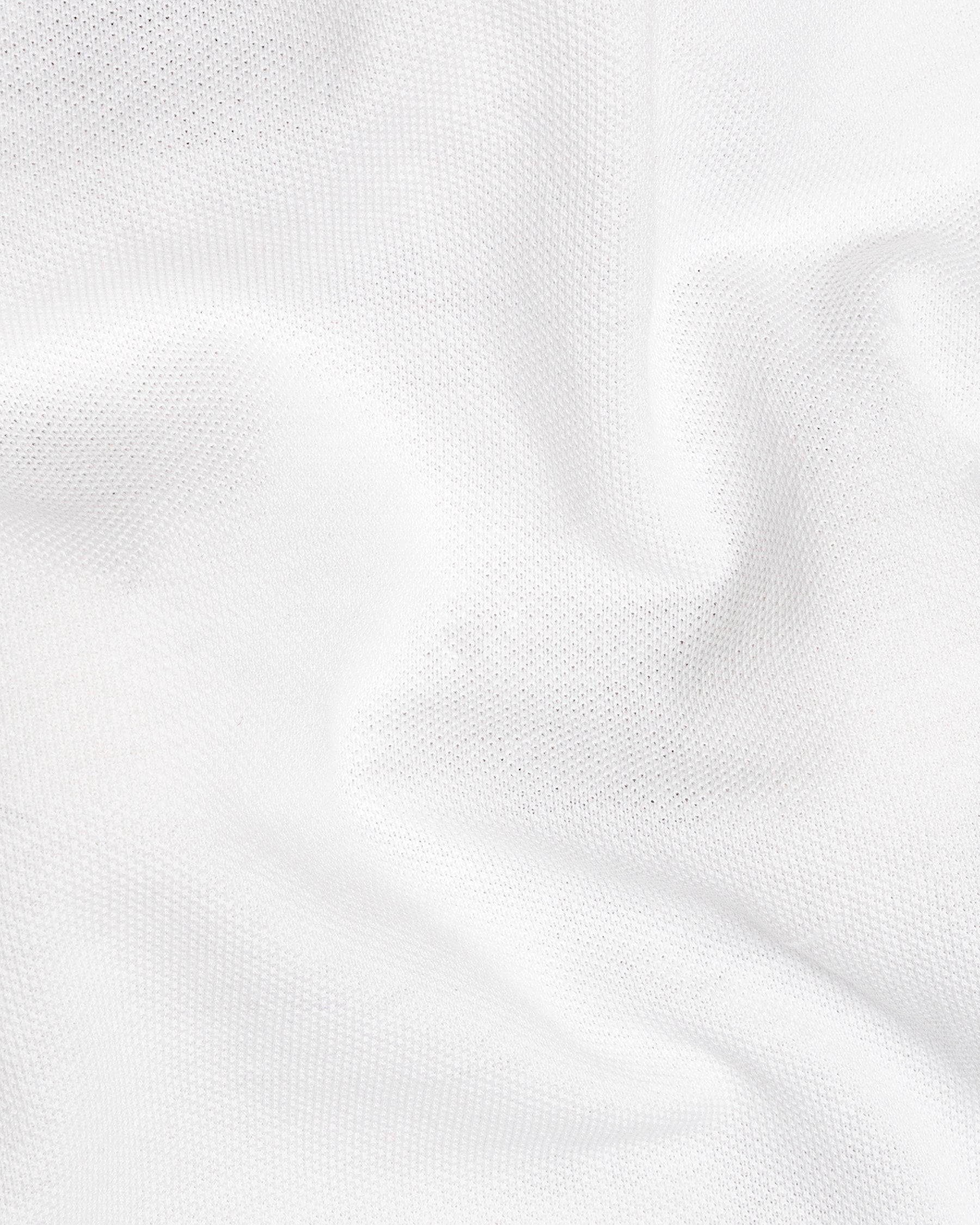 Swan White with Contrast Collar Super Soft Premium Cotton Mercerised Pique Polo