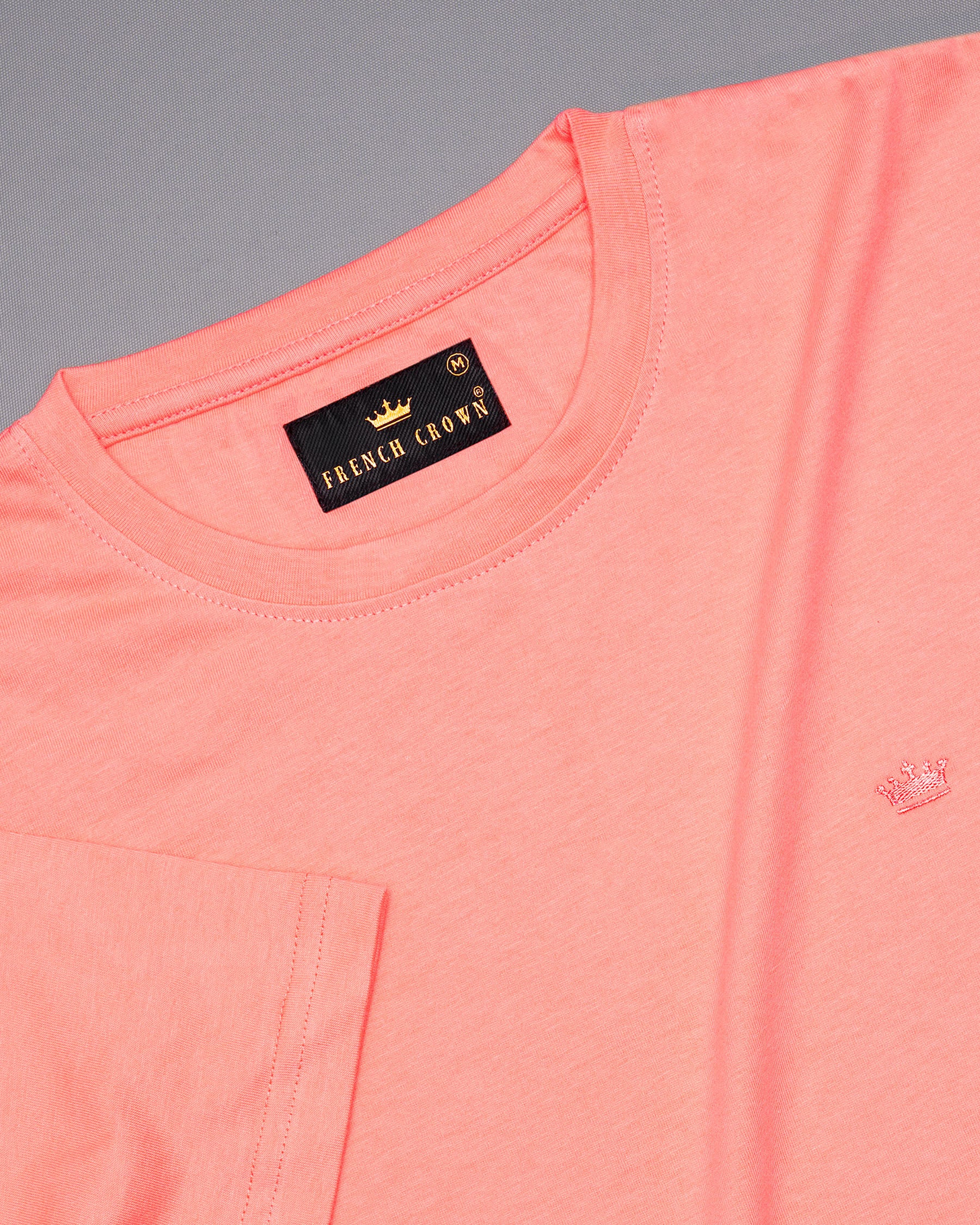 Vivid Tangerine Pink Super Soft Organic Cotton T-Shirt TS385-S, TS385-M, TS385-L, TS385-XL, TS385-XXL