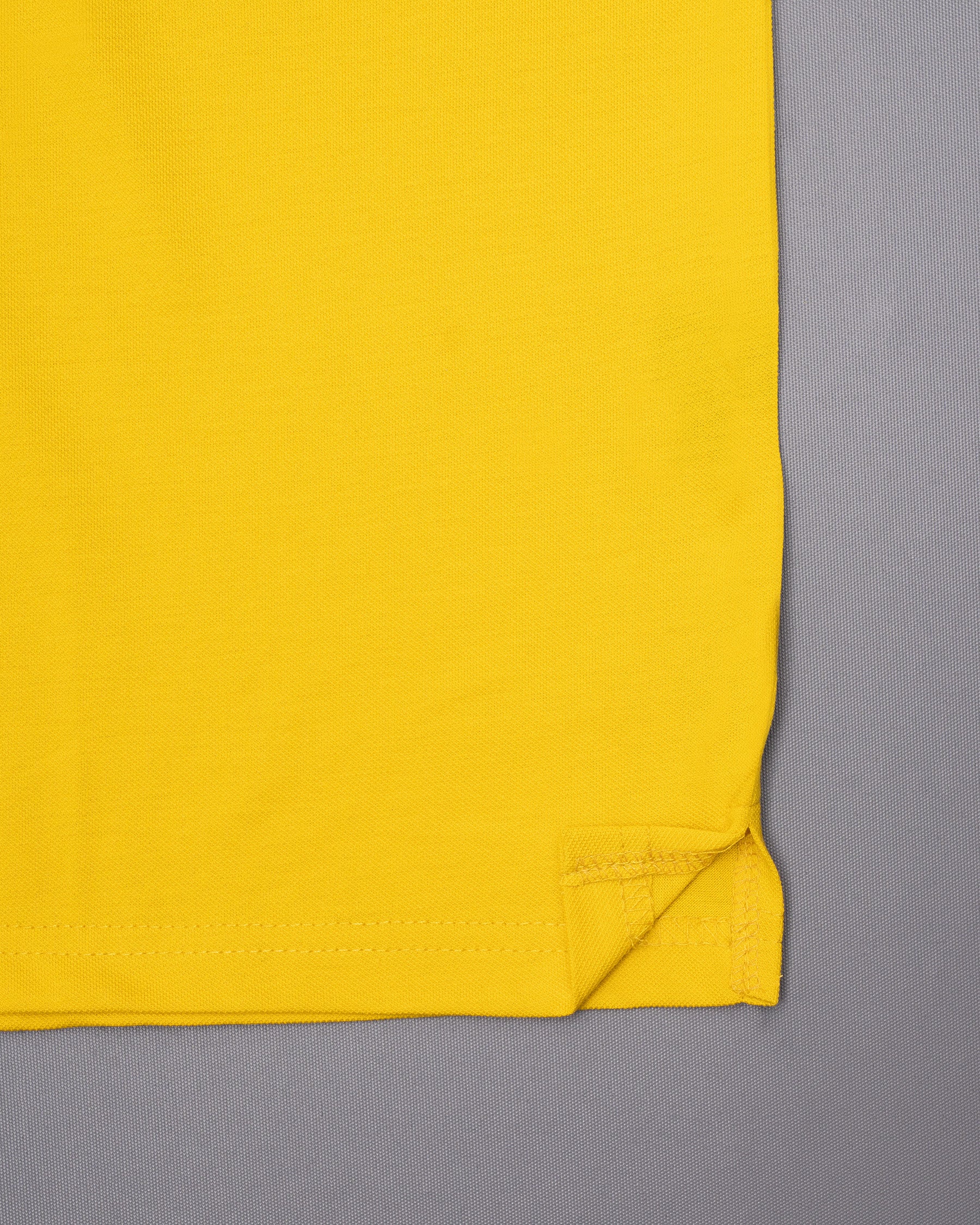 Sunglow Yellow with White Chest Patch Super Soft Premium Cotton Mercerised Pique Polo