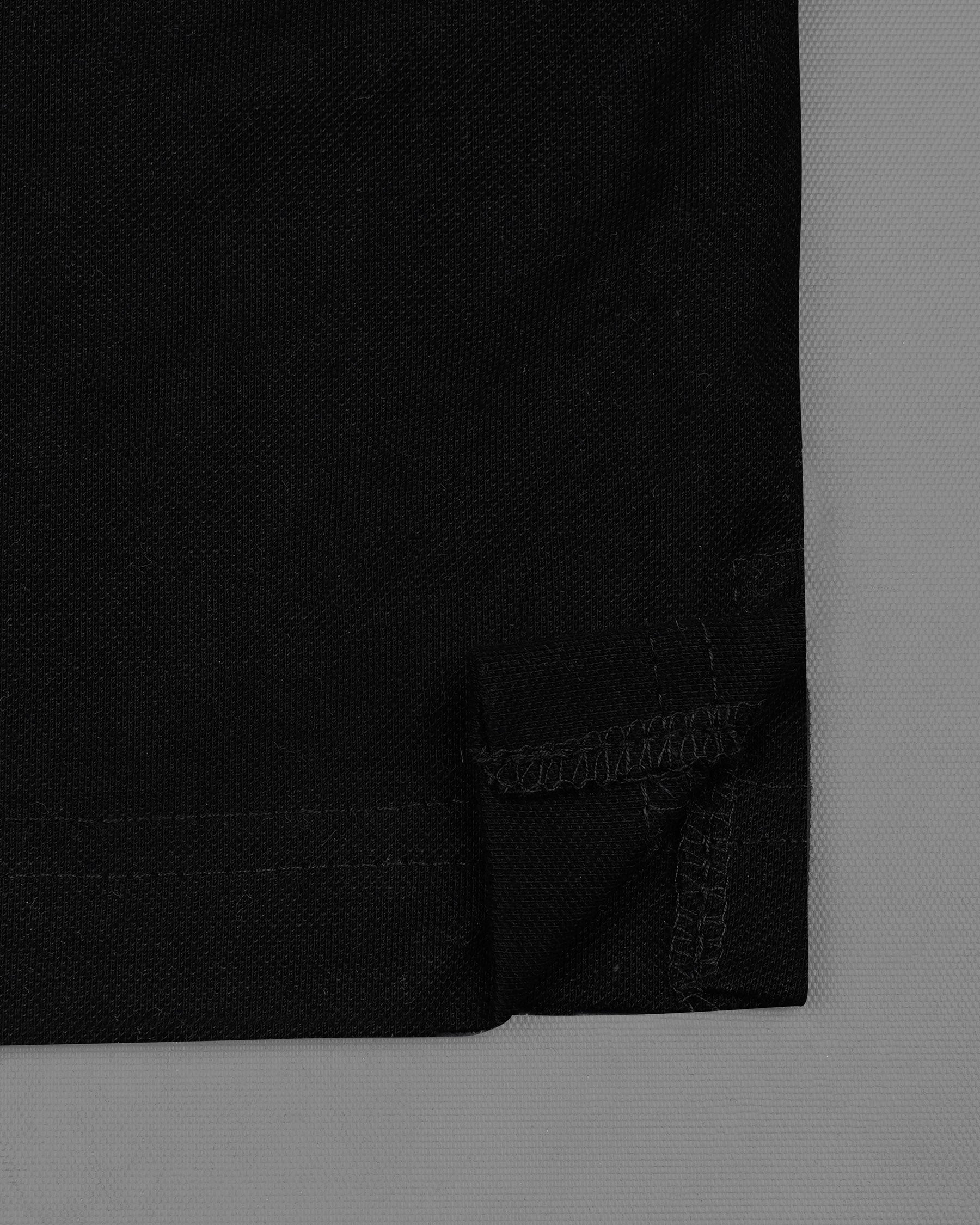 Jade Black Super Soft Premium Cotton Mercerised Pique Polo