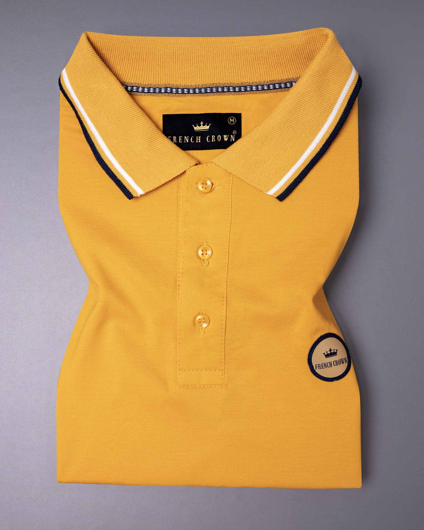 Casablanca Yellow Super Soft Premium Cotton Mercerised Pique Polo