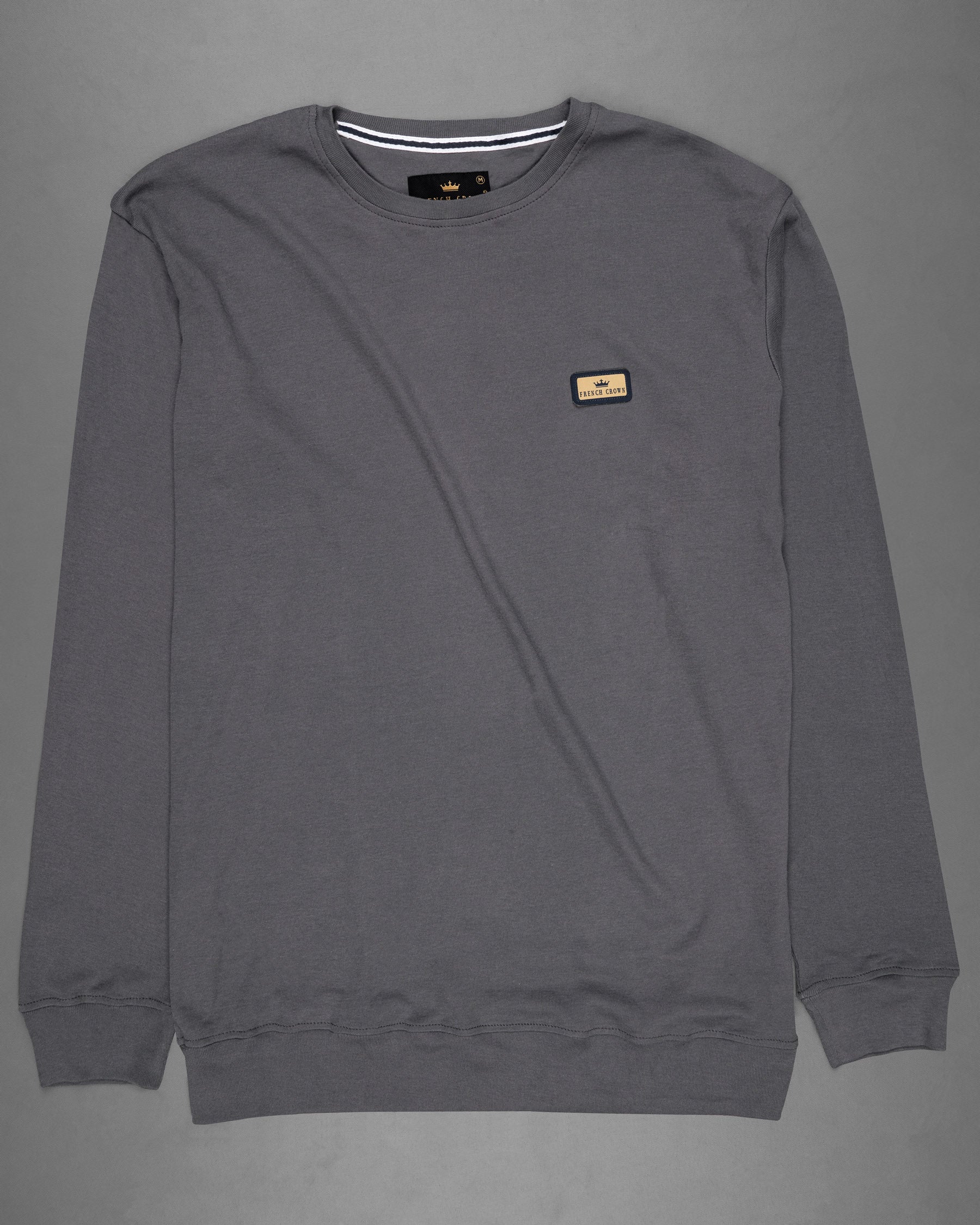 Storm Dust Grey Full Sleeve Premium Cotton Jersey Sweatshirt TS446-S, TS446-M, TS446-L, TS446-XL, TS446-XXL