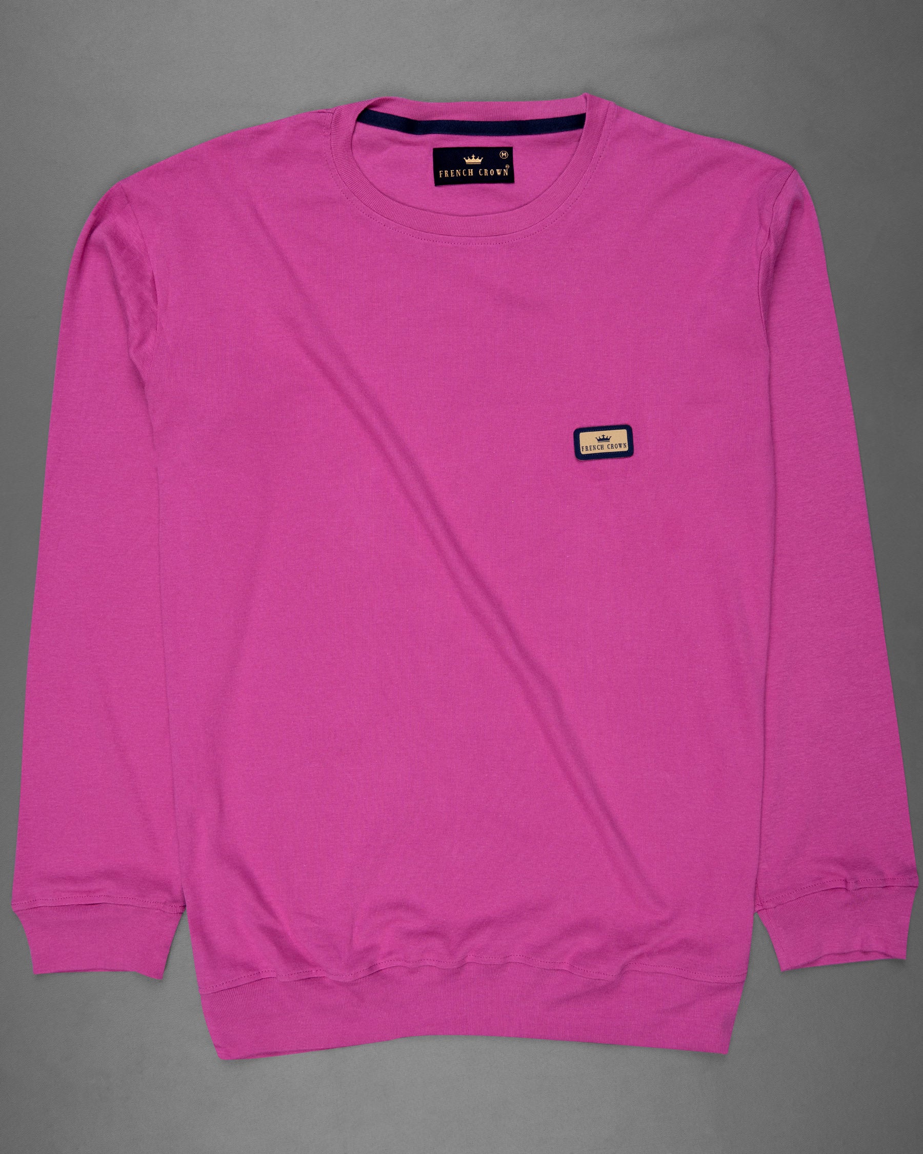 Mulberry Pink Full Sleeves Super Soft Premium Round Neck Sweatshirt For ...