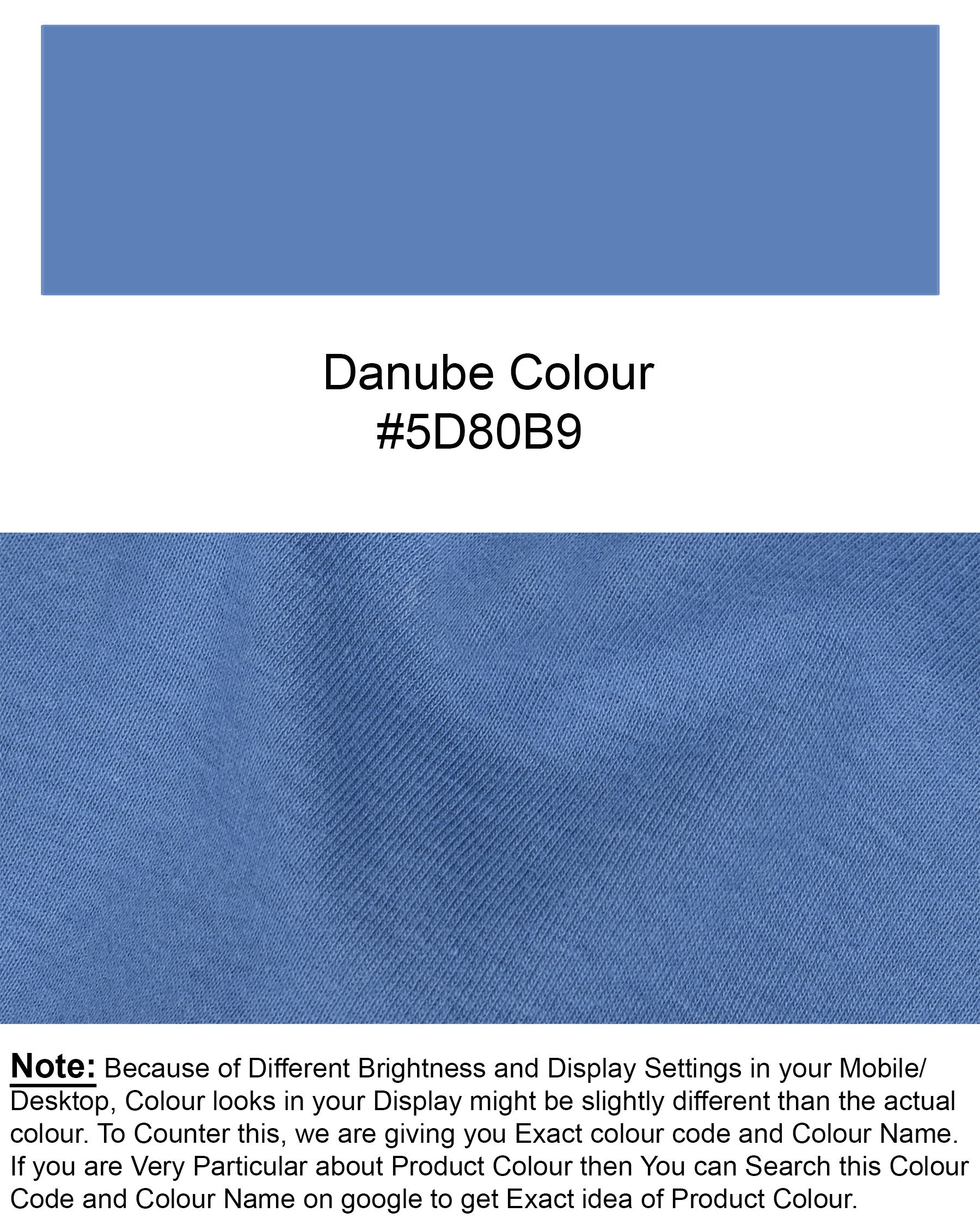 Danube Blue Full Sleeve Premium Cotton Jersey Sweatshirt TS461-S, TS461-M, TS461-L, TS461-XL, TS461-XXL