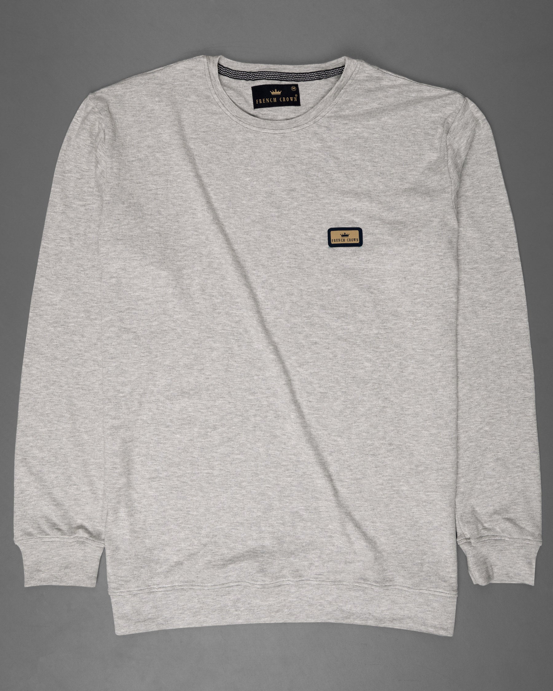 Nobel Grey Full Sleeve Super Soft Premium Cotton Sweatshirt TS482-S, TS482-M, TS482-L, TS482-XL, TS482-XXL