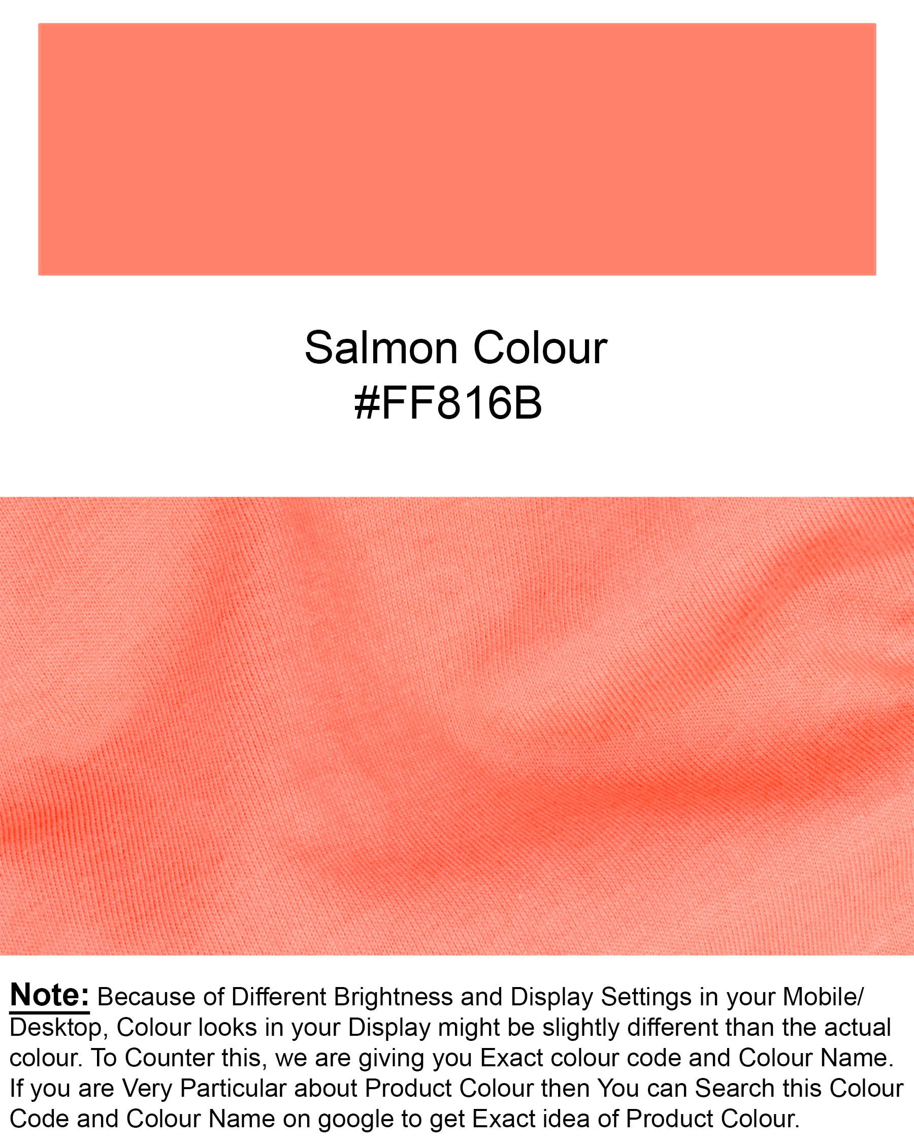 Salmon Full Sleeve Super Soft Premium Cotton Sweatshirt TS494-S, TS494-M, TS494-L, TS494-XL, TS494-XXL