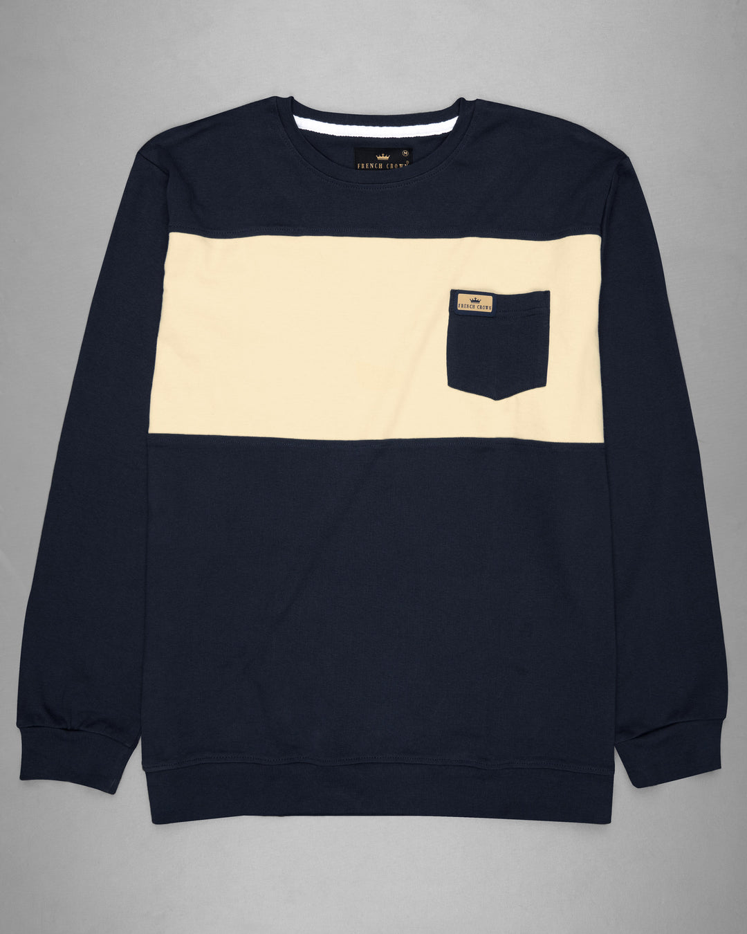 Givry with Mirage Blue Full Sleeve Premium Cotton Jersey Sweatshirt