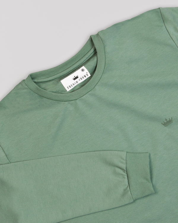 Sage Green Super Soft Premium Cotton Full Sleeve Sweatshirt TS053-XXL, TS053-M, TS053-L, TS053-XL, TS053-S