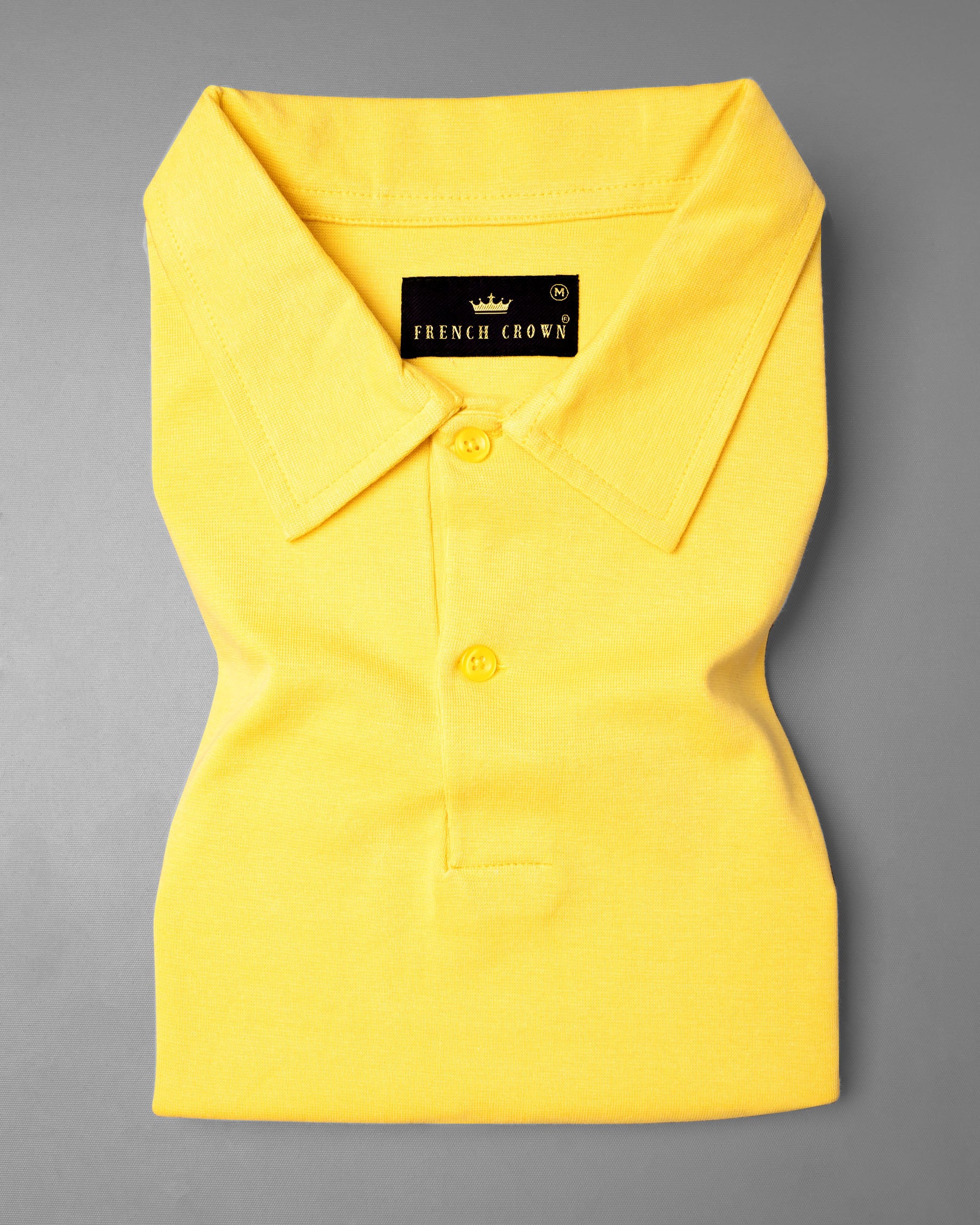 Marigold Yellow Pique Premium Cotton Polo TS548-S, TS548-M, TS548-L, TS548-XL, TS548-XXL, TS548-3XL, TS548-4XL