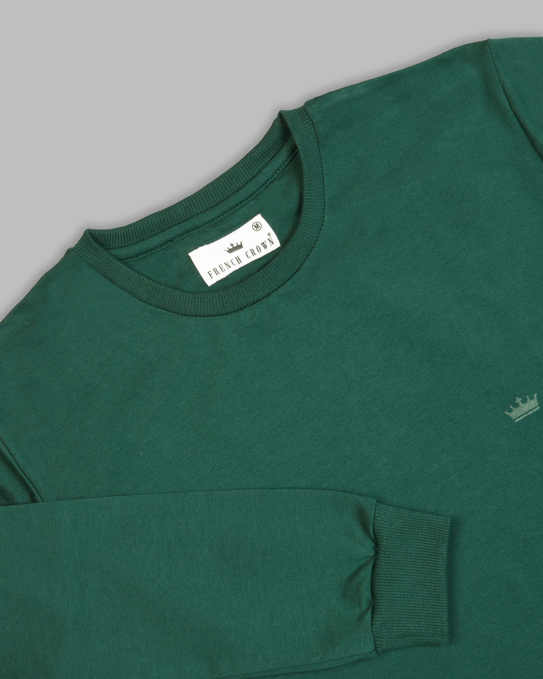 Emerald Green Super Soft Premium Cotton Full Sleeve Sweatshirt TS054-S, TS054-M, TS054-L, TS054-XL, TS054-XXL