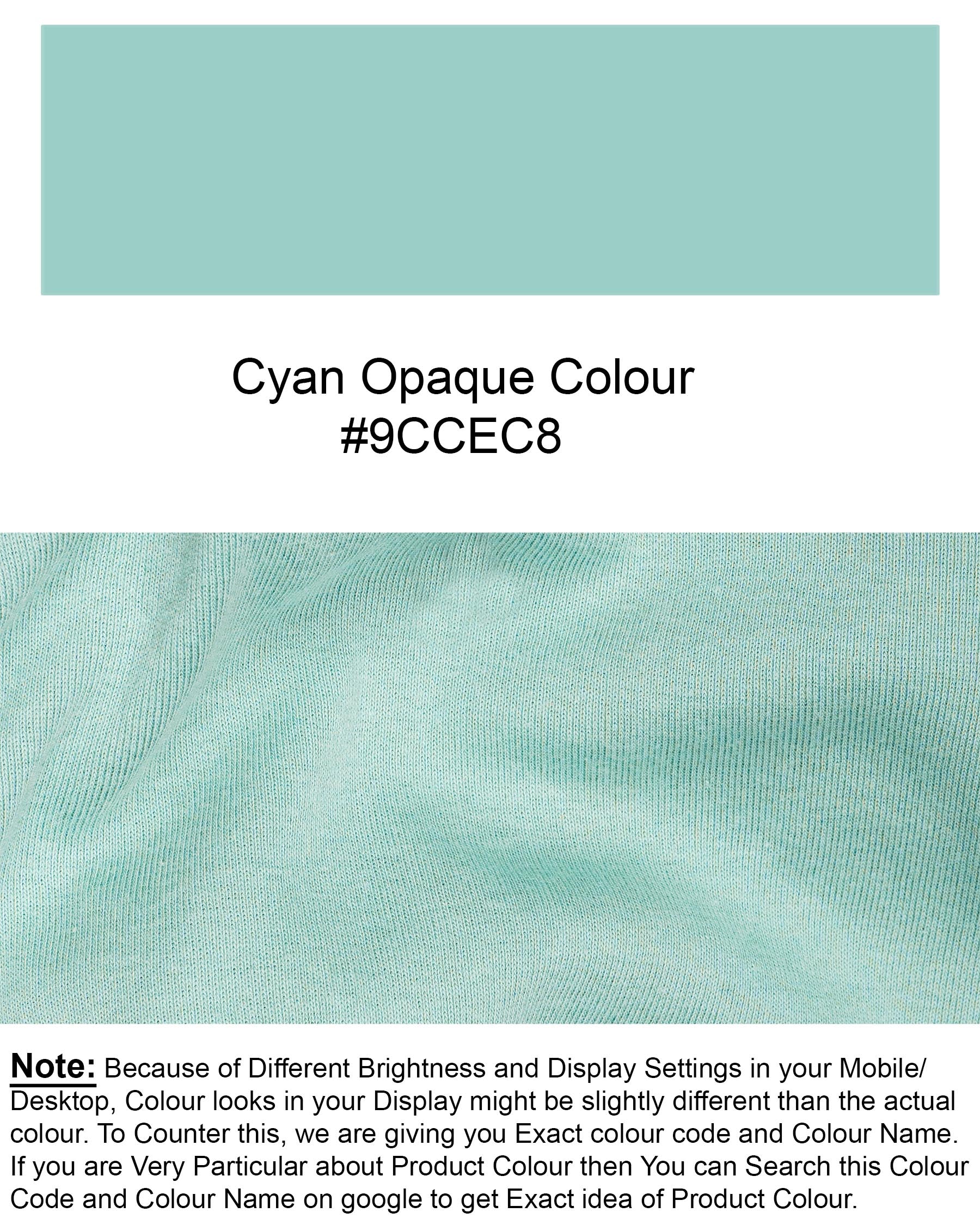 Cyan Opaque Pique Premium Cotton Polo TS550-S, TS550-M, TS550-L, TS550-XL, TS550-XXL, TS550-3XL, TS550-4XL