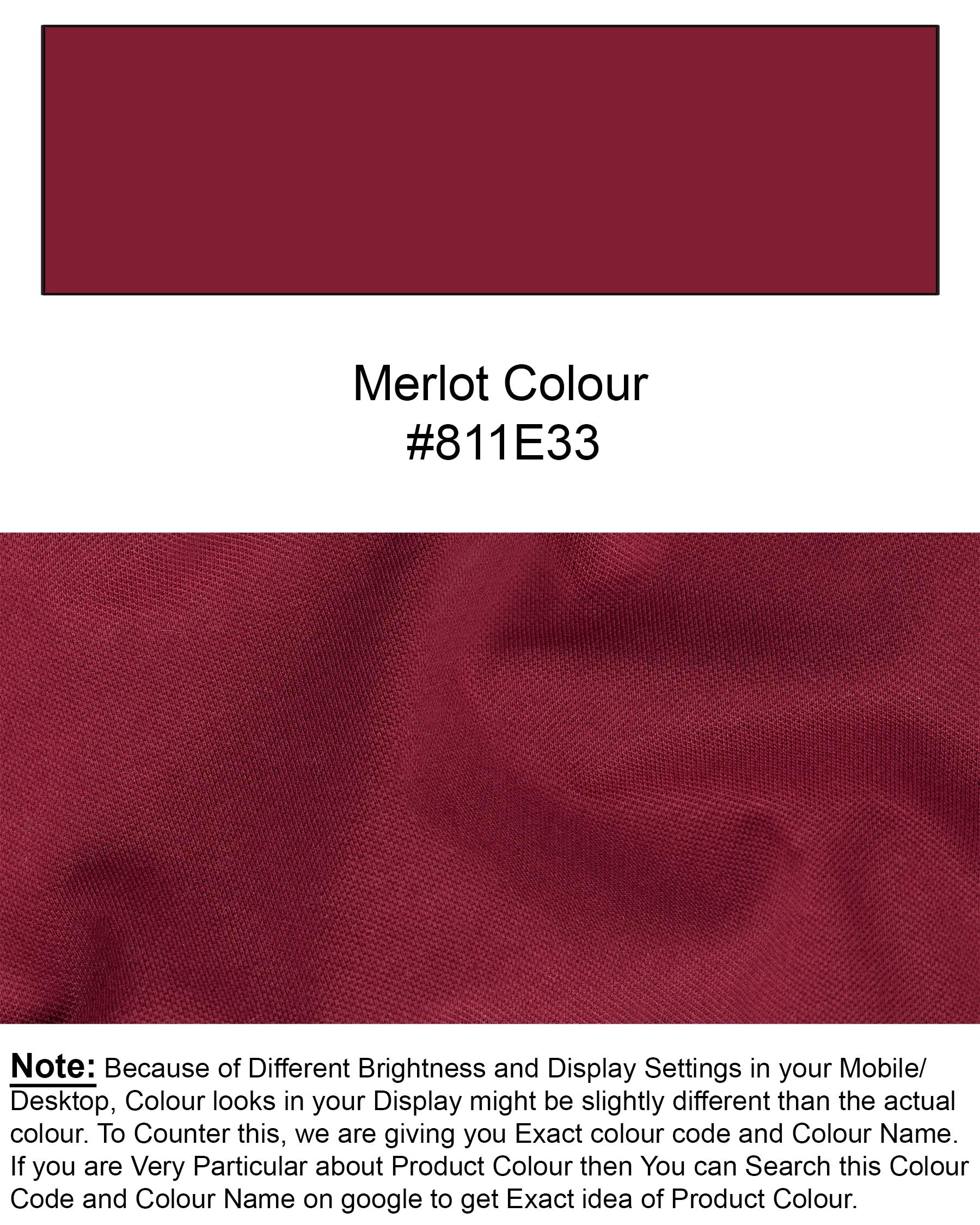 Merlot Red Super Soft Full Sleeve Mercerised Pique Polo