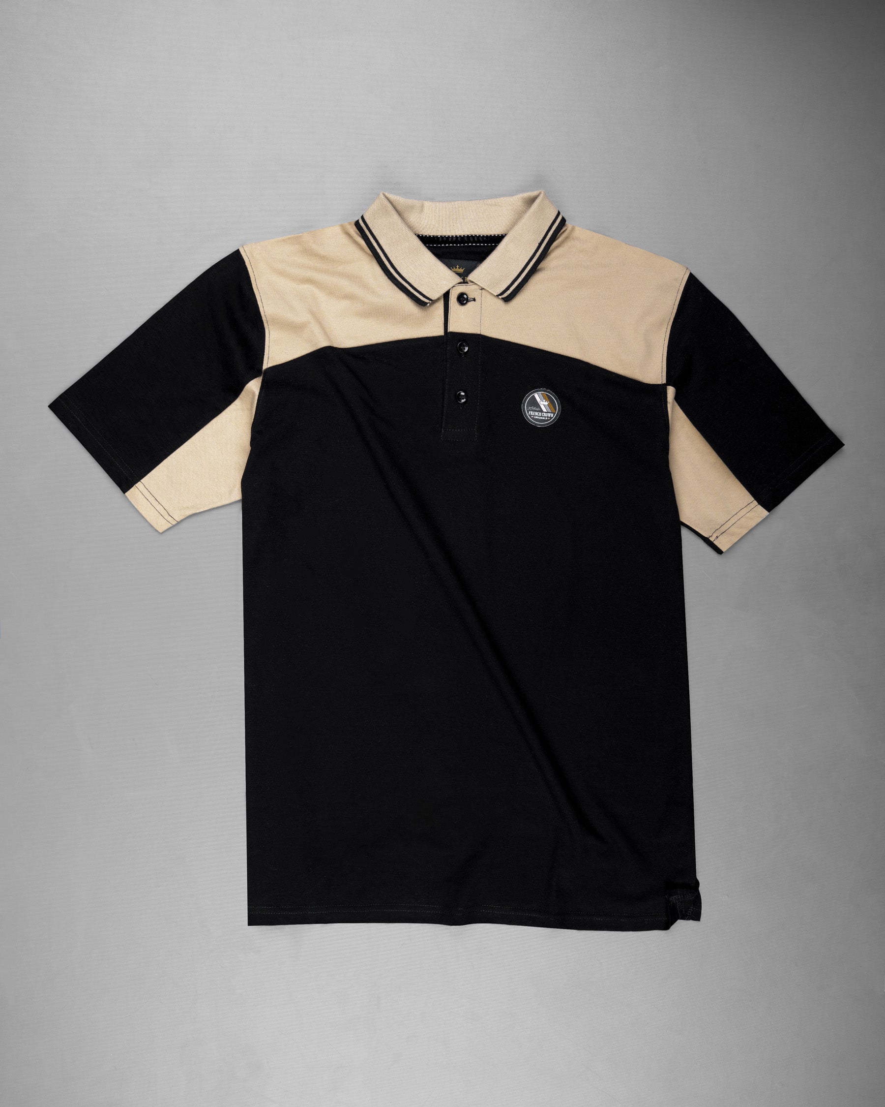 Black and Pavlova Beige Super Soft Organic Mercerised Pique Polo TS564-S, TS564-M, TS564-L, TS564-XL, TS564-XXL