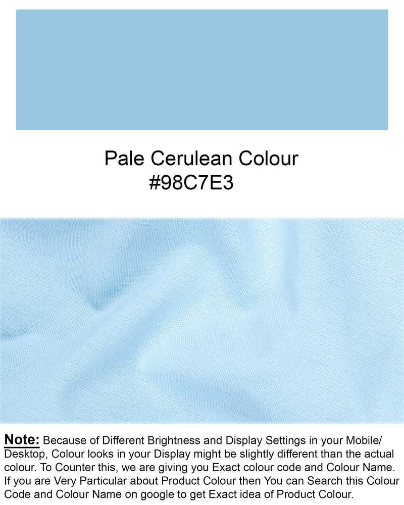Pale Cerulean Blue Full sleeve Premiums Cotton Pique Polo  TS565-S, TS565-M, TS565-L, TS565-XL, TS565-XXL, TS565-3XL, TS565-4XL