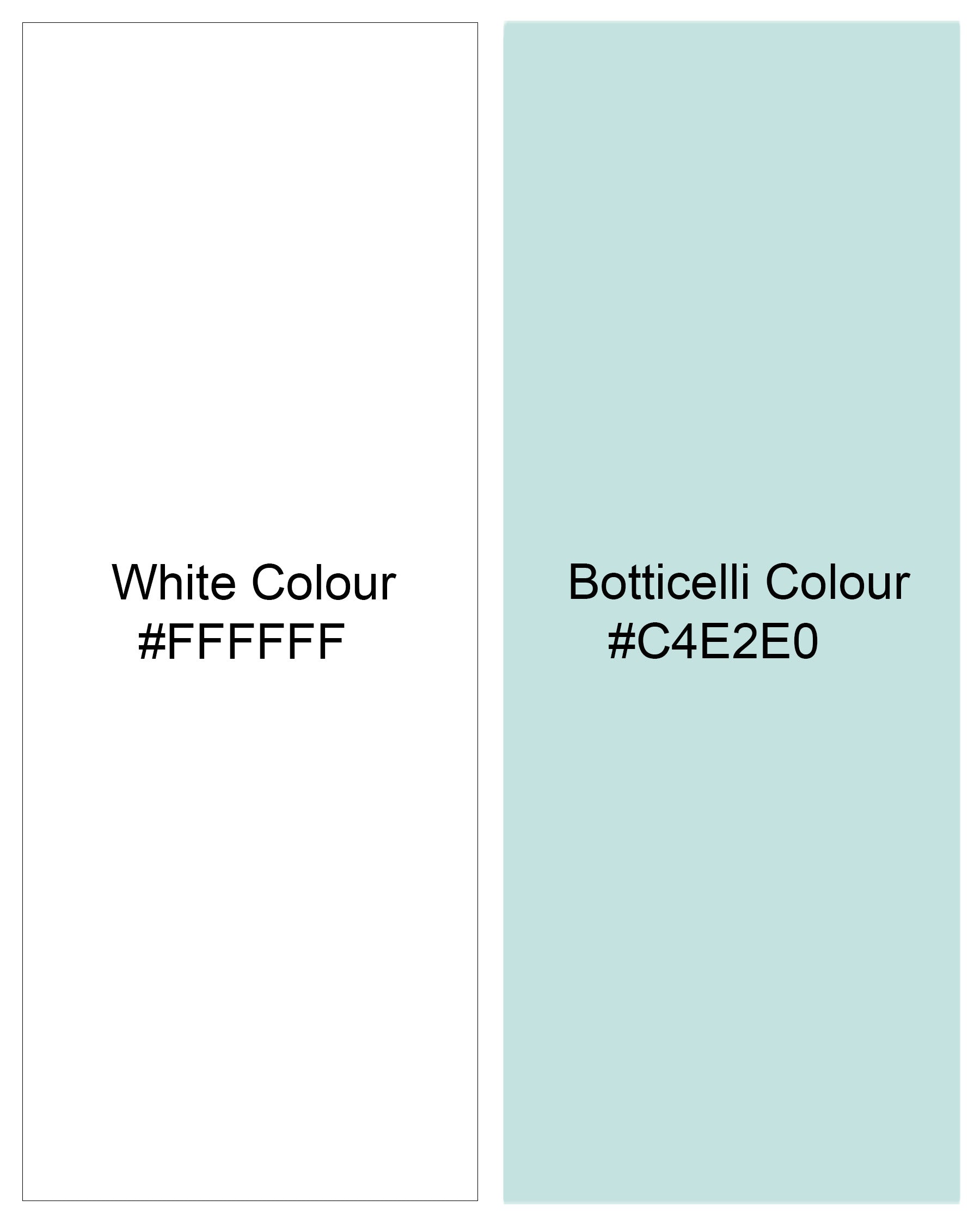 Botticelli Sea Blue with White Patch Design Organic Cotton Pique Polo TS599-S, TS599-M, TS599-L, TS599-XL, TS599-XXL, TS599-3XL, TS599-4XL