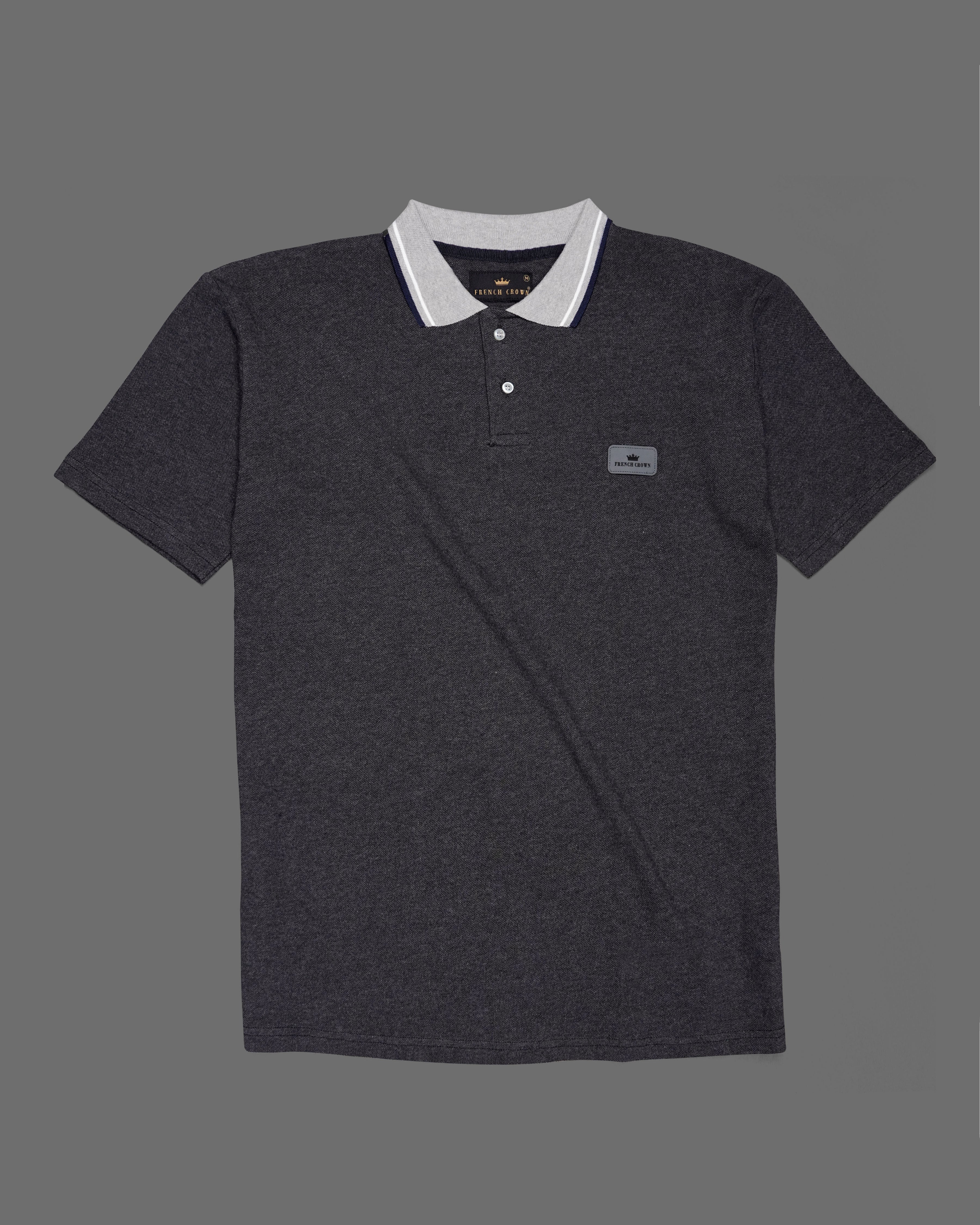 Tuatara Gray Half Sleeves Super Soft Premium Cotton Polo T-Shirt