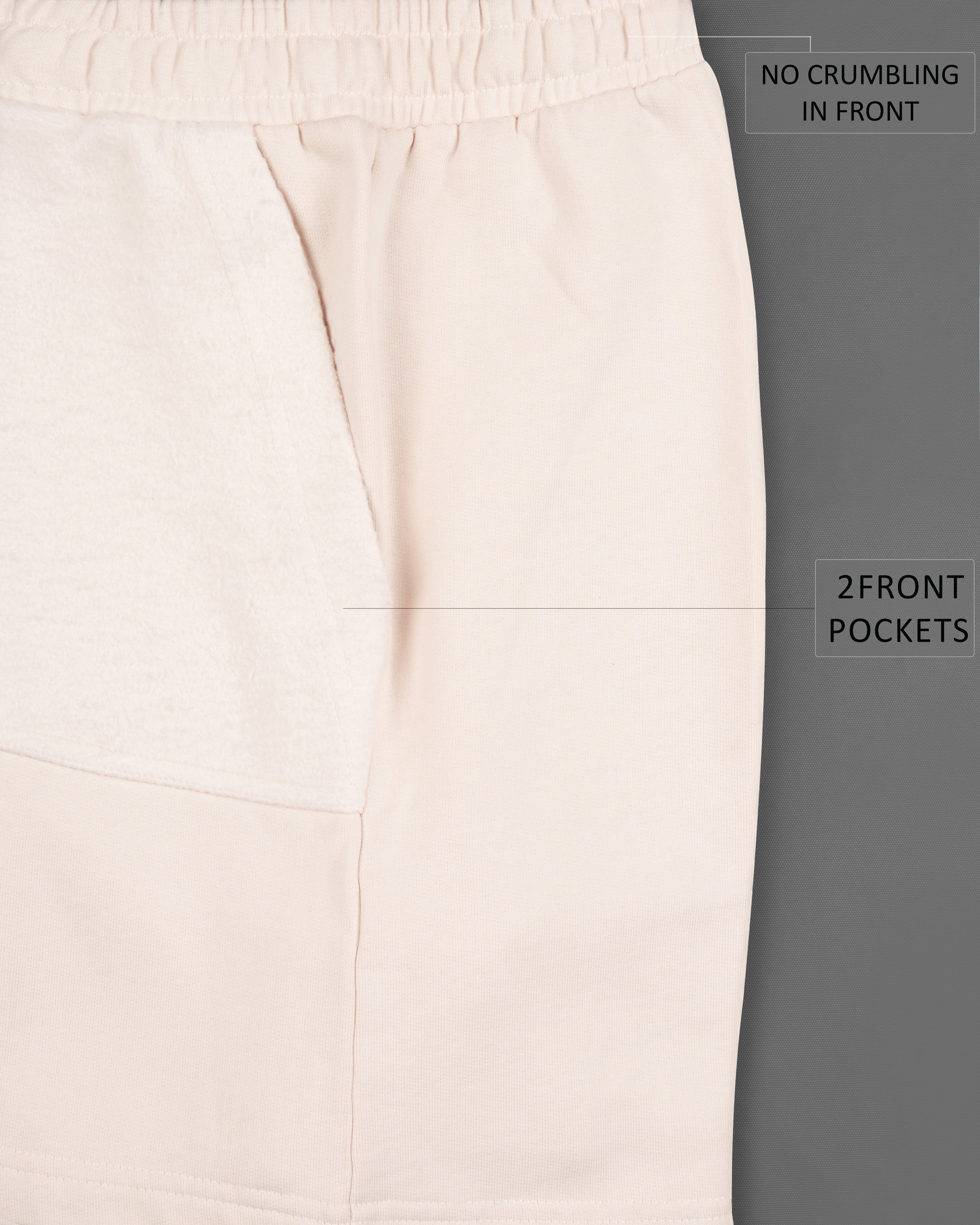 Bizarre Cream Premium Cotton Sweatshirt with Shorts Combo TS621-SR183-S, TS621-SR183-M, TS621-SR183-L, TS621-SR183-XL, TS621-SR183-XXL