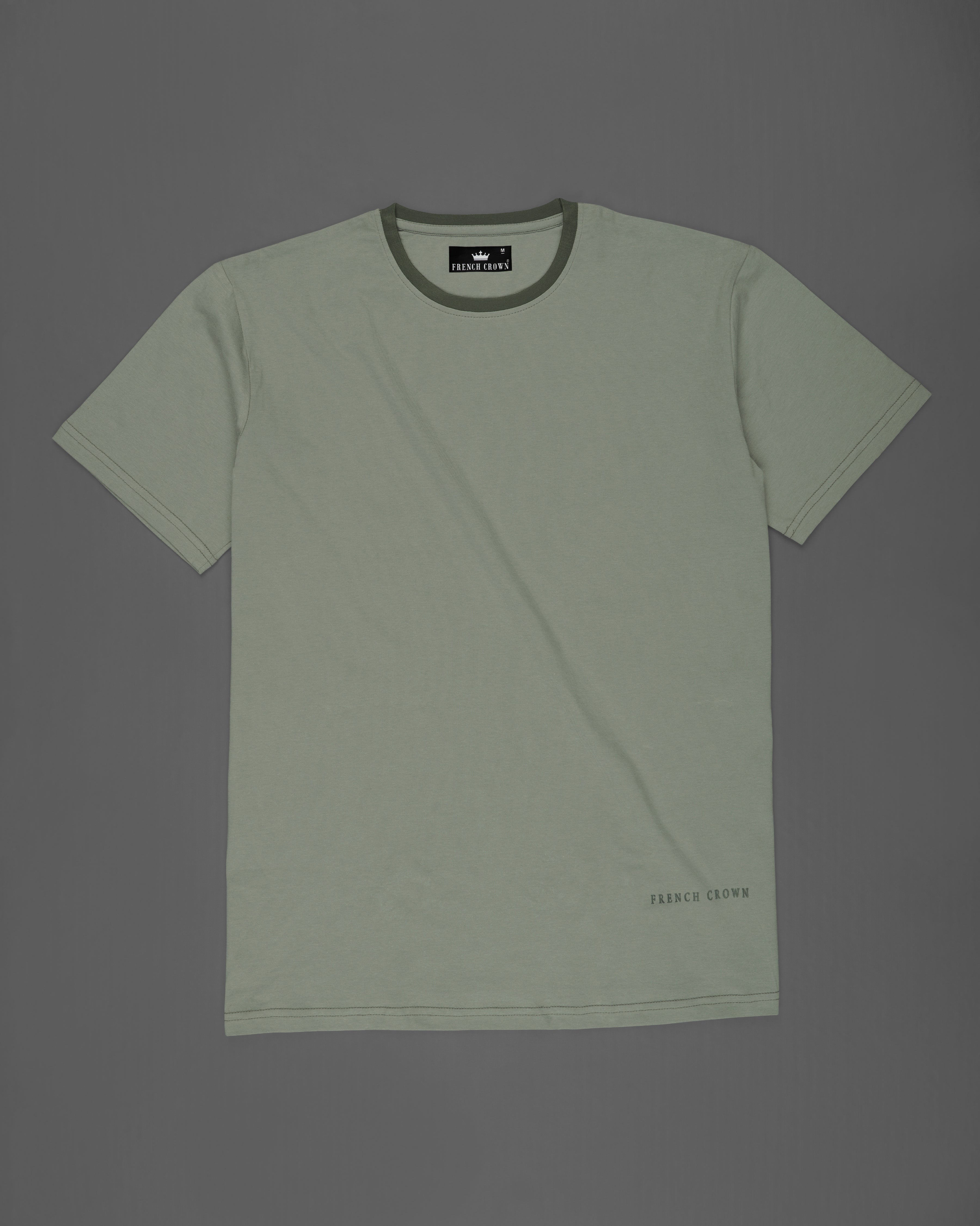 Granite Green Half Sleeves Super Soft Premium Round Neck Cotton T