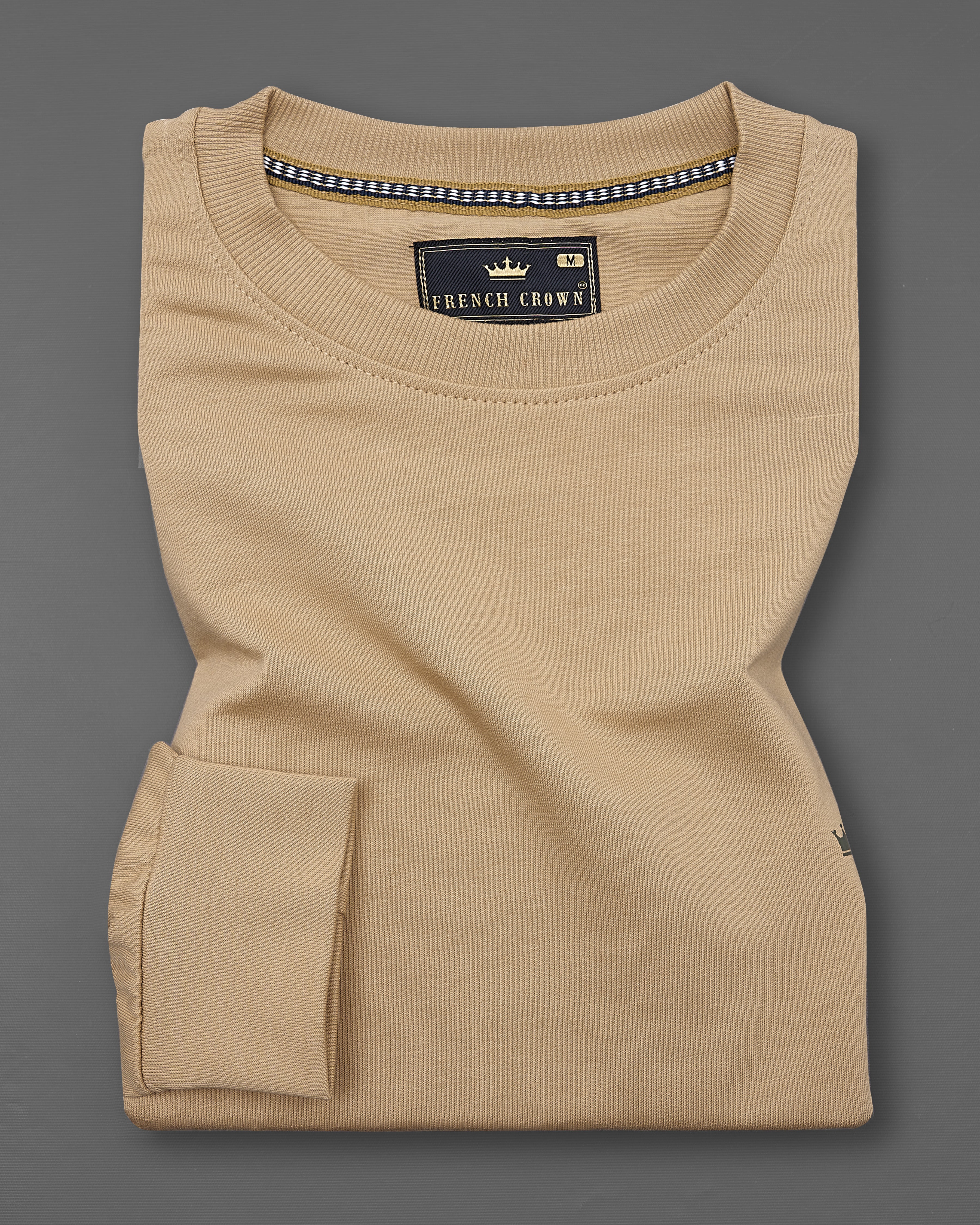 Desert Brown Block Pattern Full Sleeve Premium Cotton Heavyweight Sweatshirt TS674-S, TS674-M, TS674-L, TS674-XL, TS674-XXL
