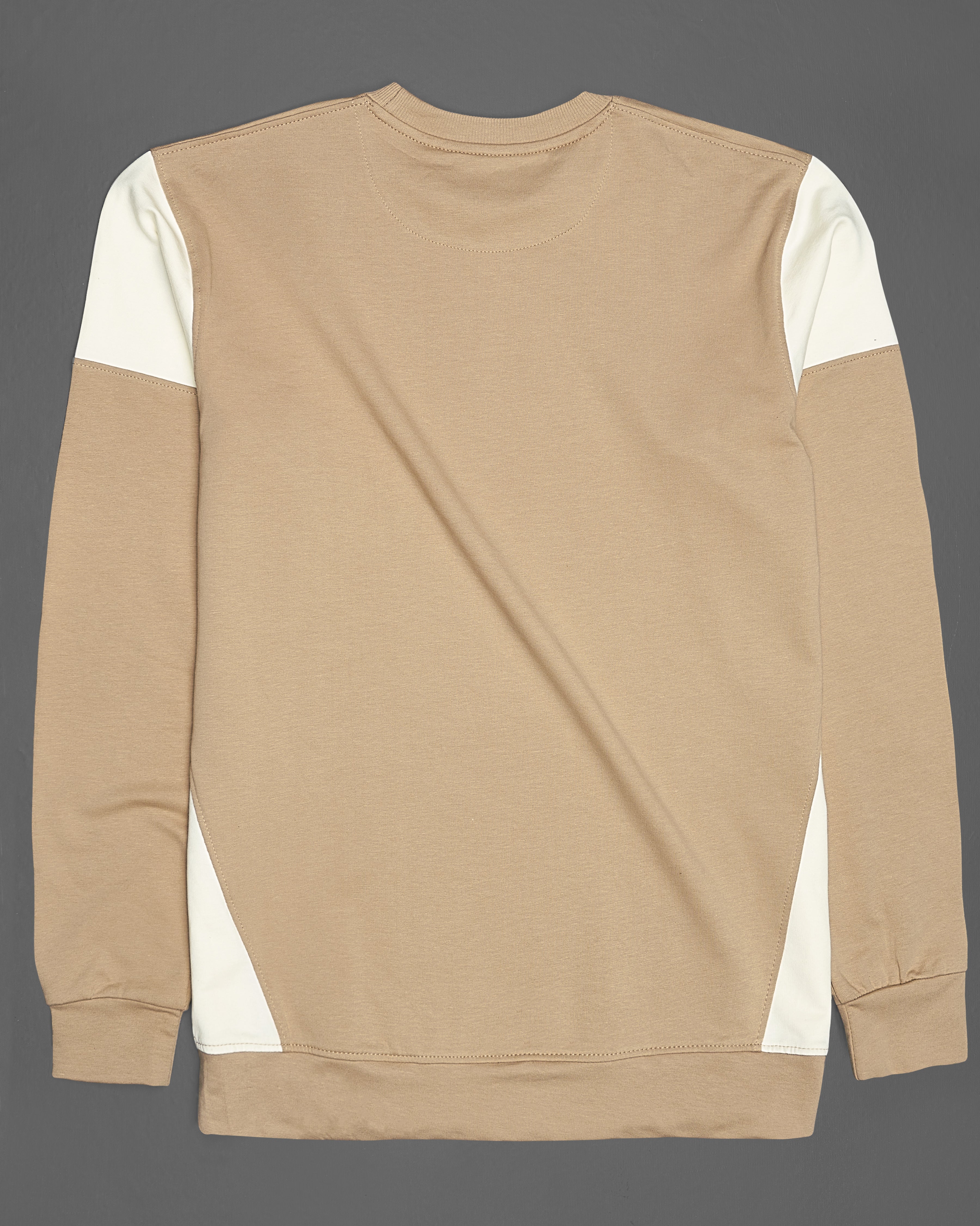 Desert Brown Block Pattern Full Sleeves Super Soft Premium Round