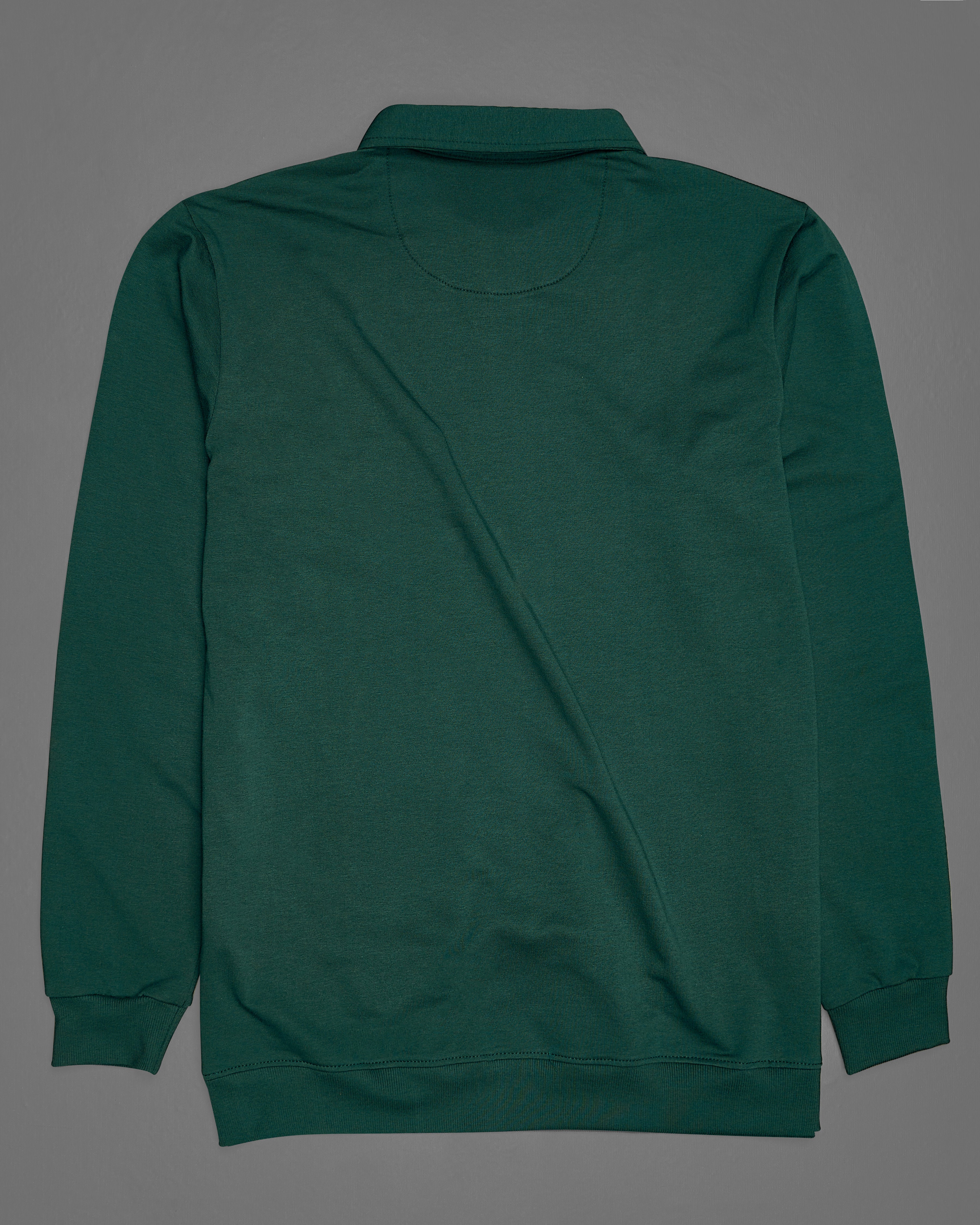 Everglade Green Zipper Closure Full Sleeve Premium Cotton Heavyweight Polo Sweatshirt TS678-S, TS678-M, TS678-L, TS678-XL, TS678-XXL