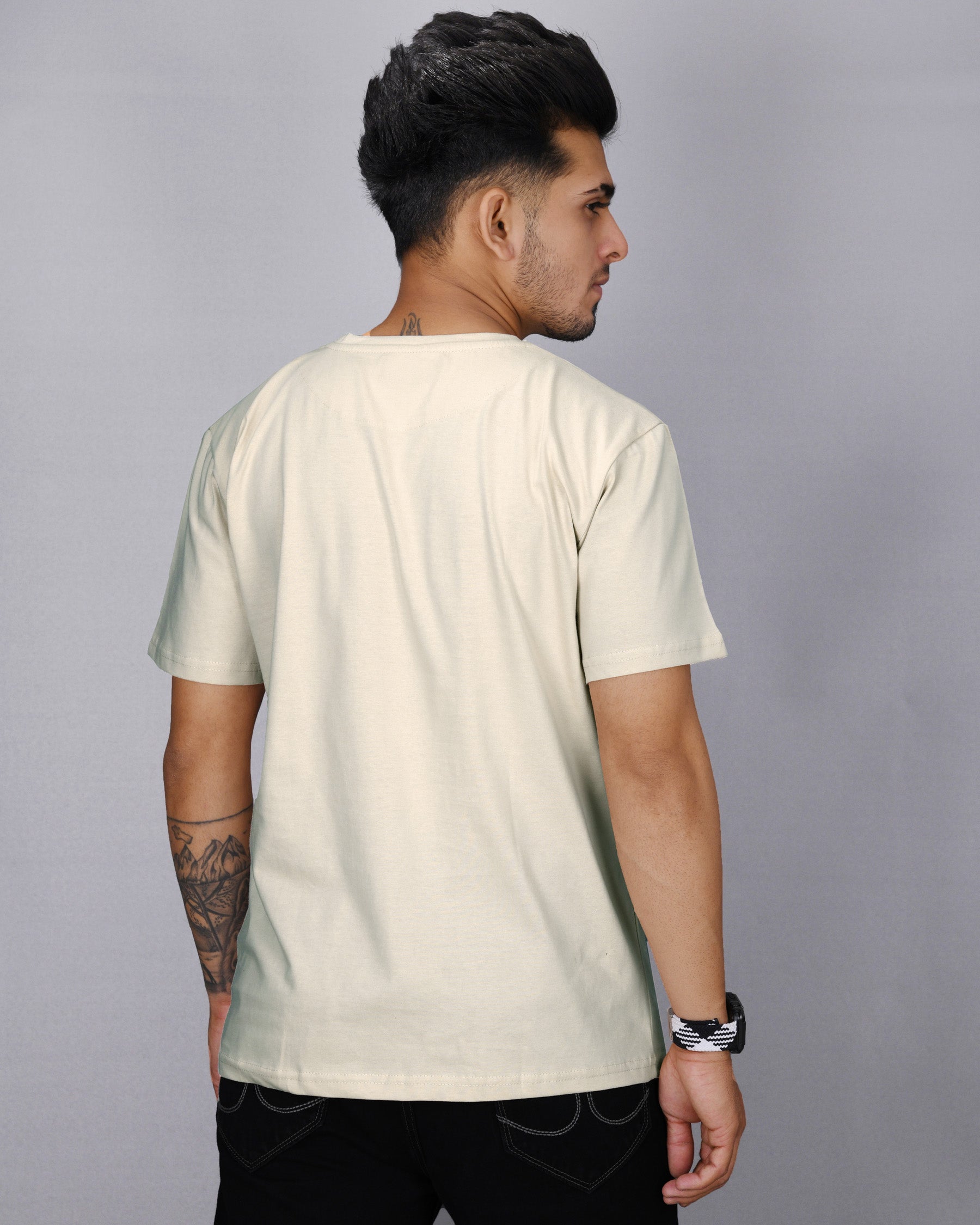 Beige Super Soft Premium Organic Cotton T-shirt TS067-S, TS067-M, TS067-L, TS067-XL, TS067-XXL