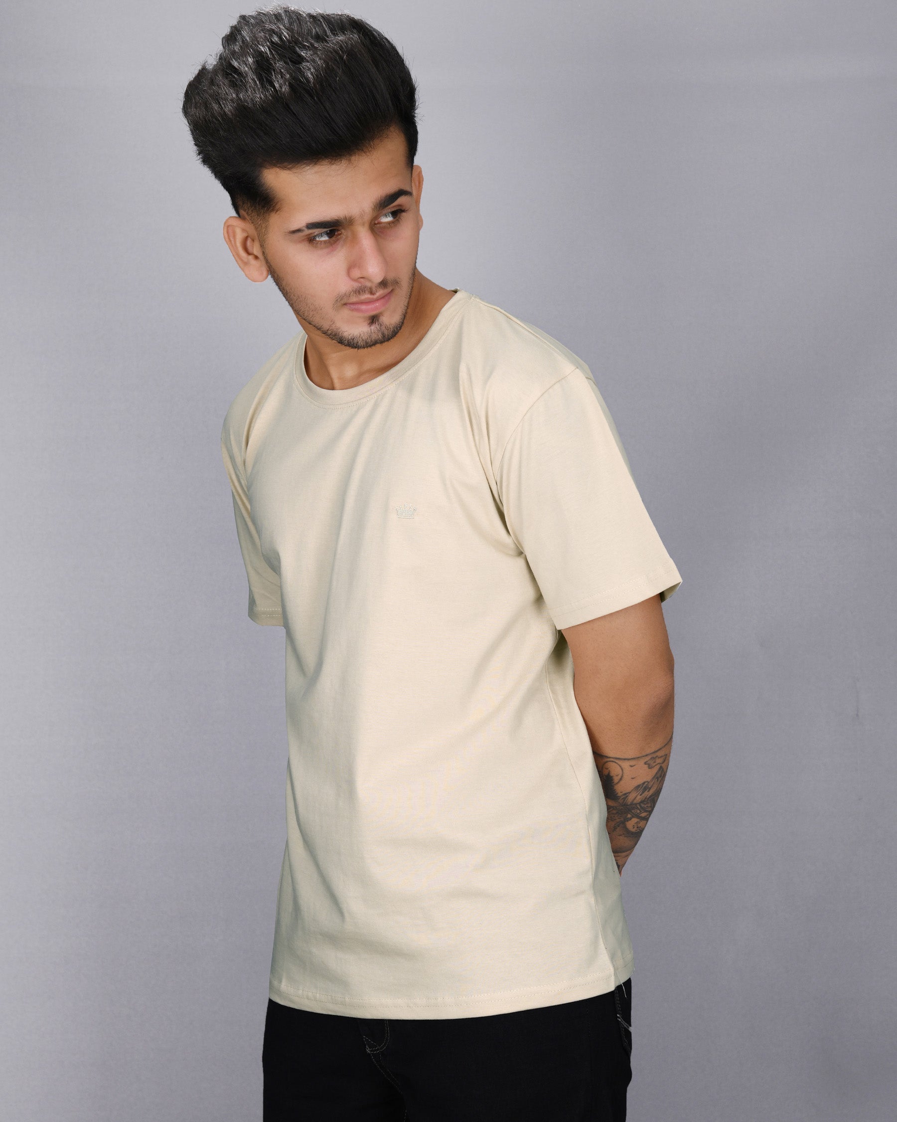 Beige Super Soft Premium Organic Cotton T-shirt TS067-S, TS067-M, TS067-L, TS067-XL, TS067-XXL