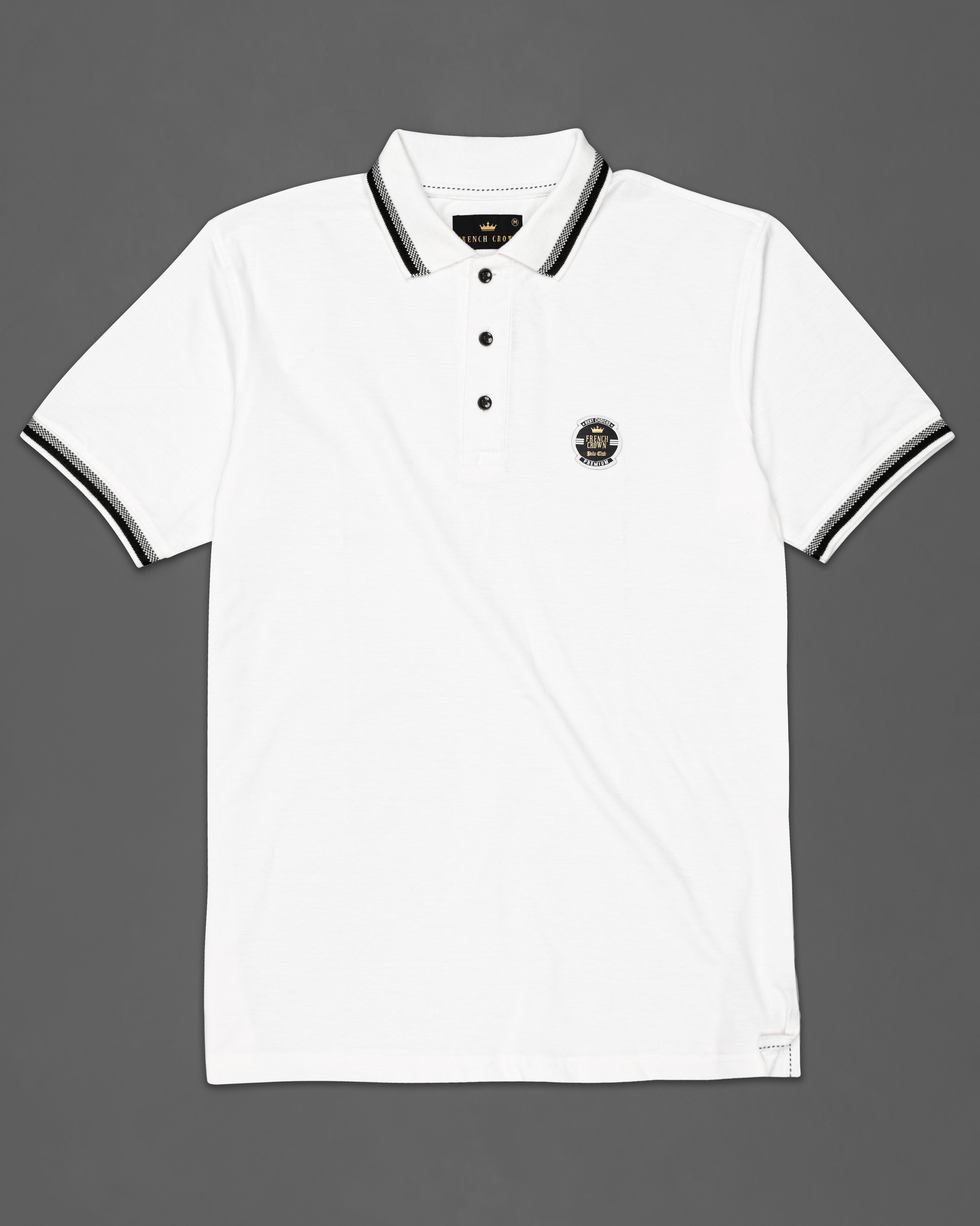 Bright White Organic Cotton Pique Polo TS747-S, TS747-M, TS747-L, TS747-XL, TS747-XXL