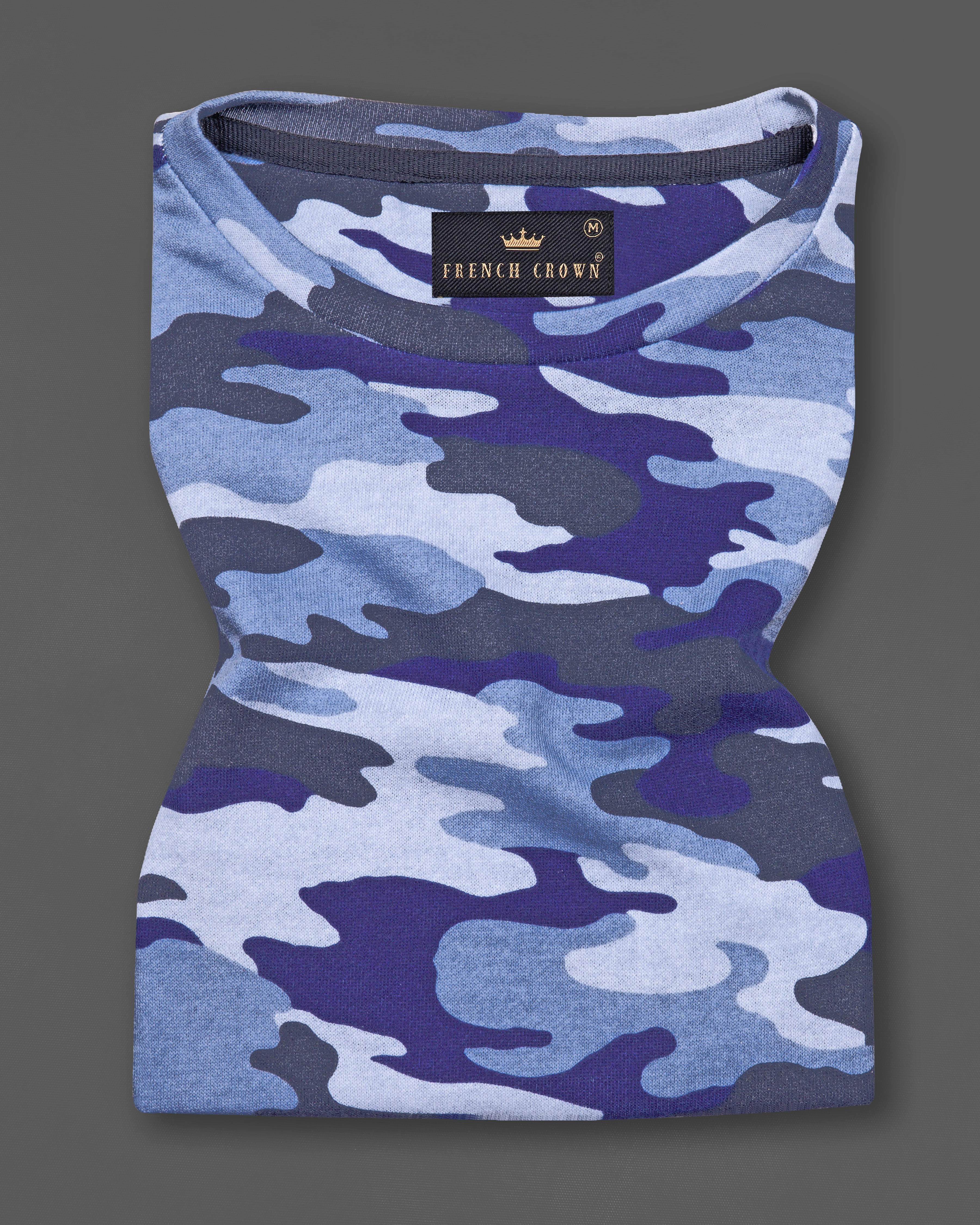 Danube Blue with Scarpa Gray Camouflage Super Soft Premium Cotton Jersey T-Shirt TS769-S, TS769-M, TS769-L, TS769-XL, TS769-XXL