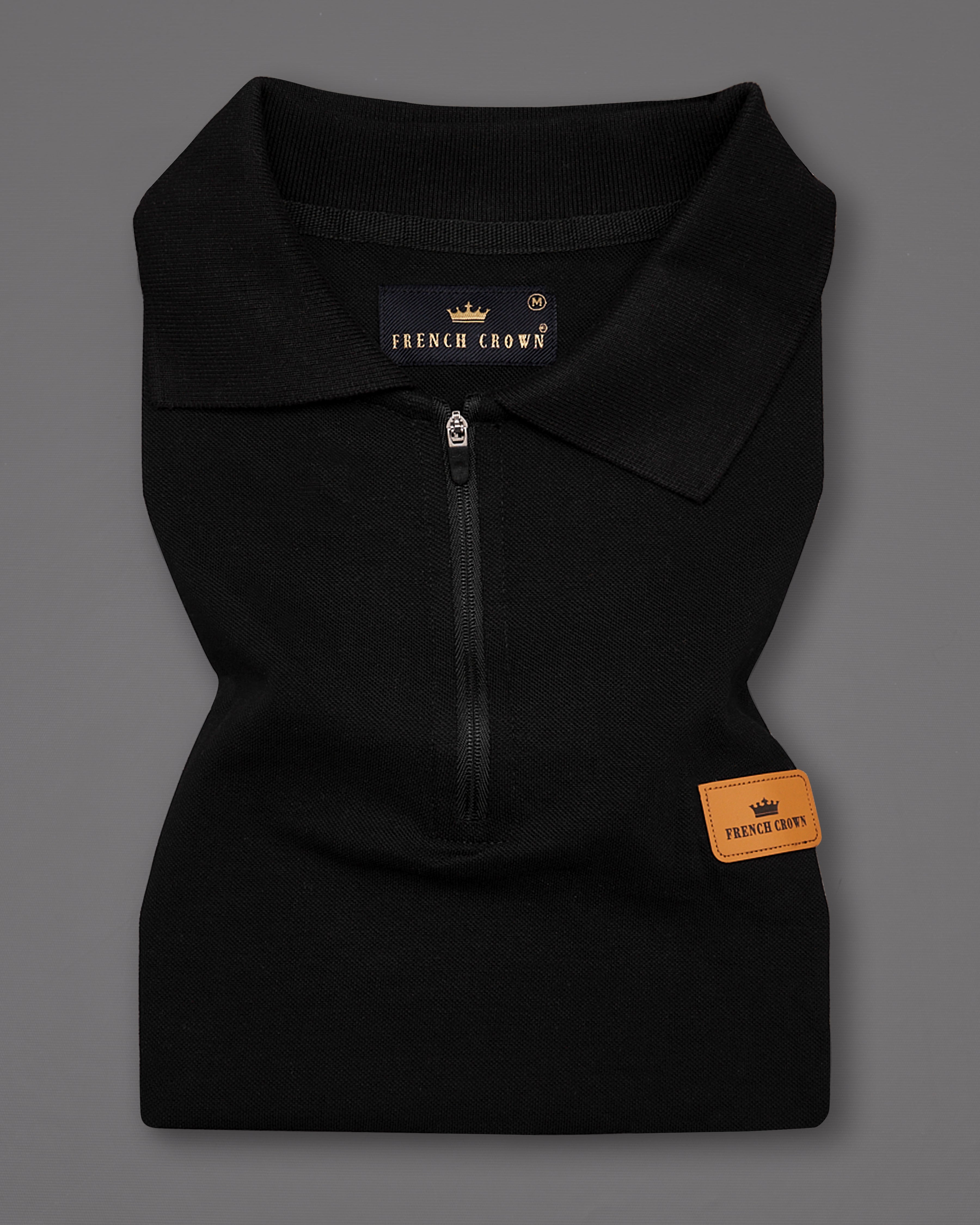 Jade Black Organic Cotton Pique Polo TS773-S, TS773-M, TS773-L, TS773-XL, TS773-XXL