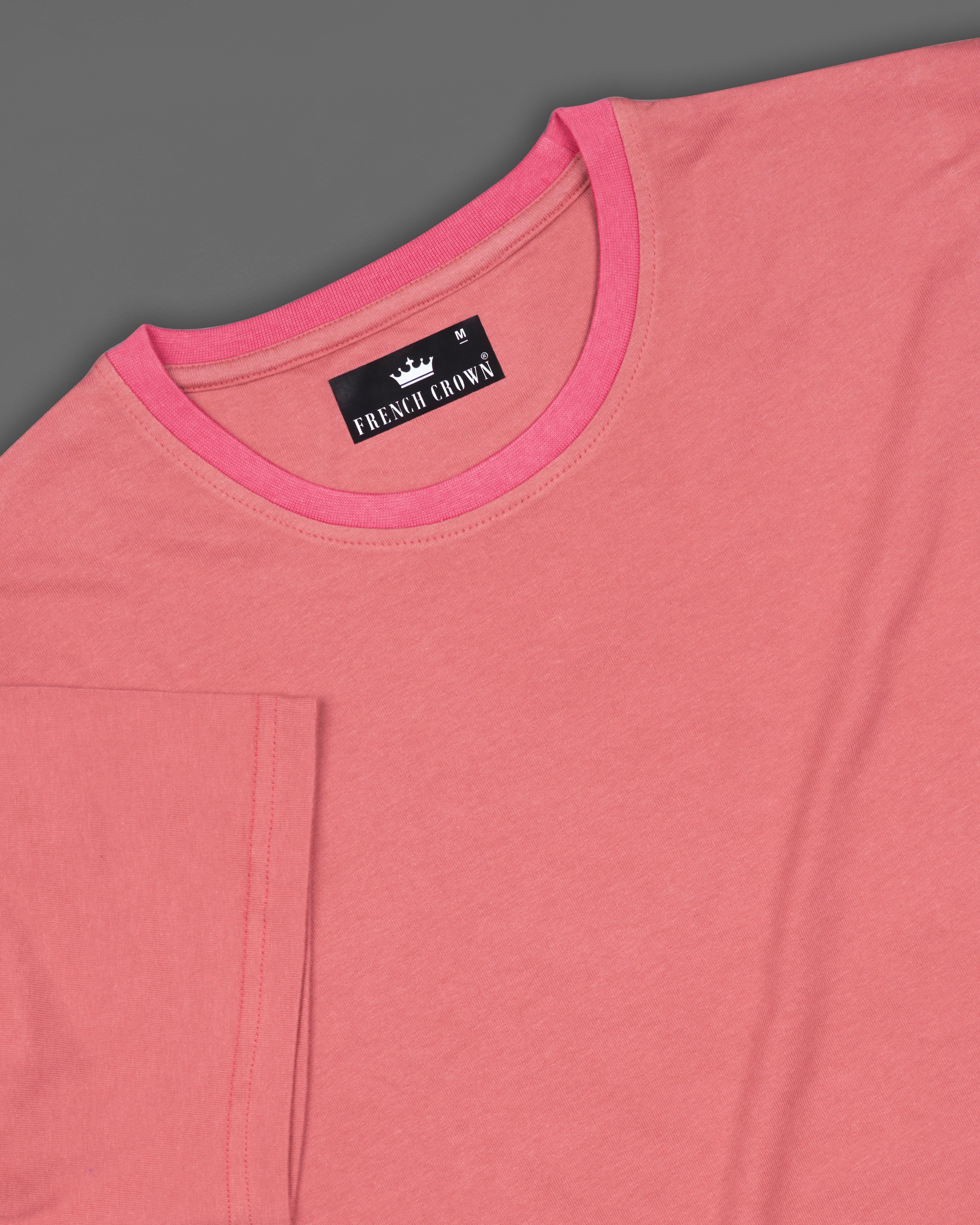 Carmine Pink Super Soft Premium Cotton Round Neck T-Shirt TS777-S, TS777-M, TS777-L, TS777-XL, TS777-XXL