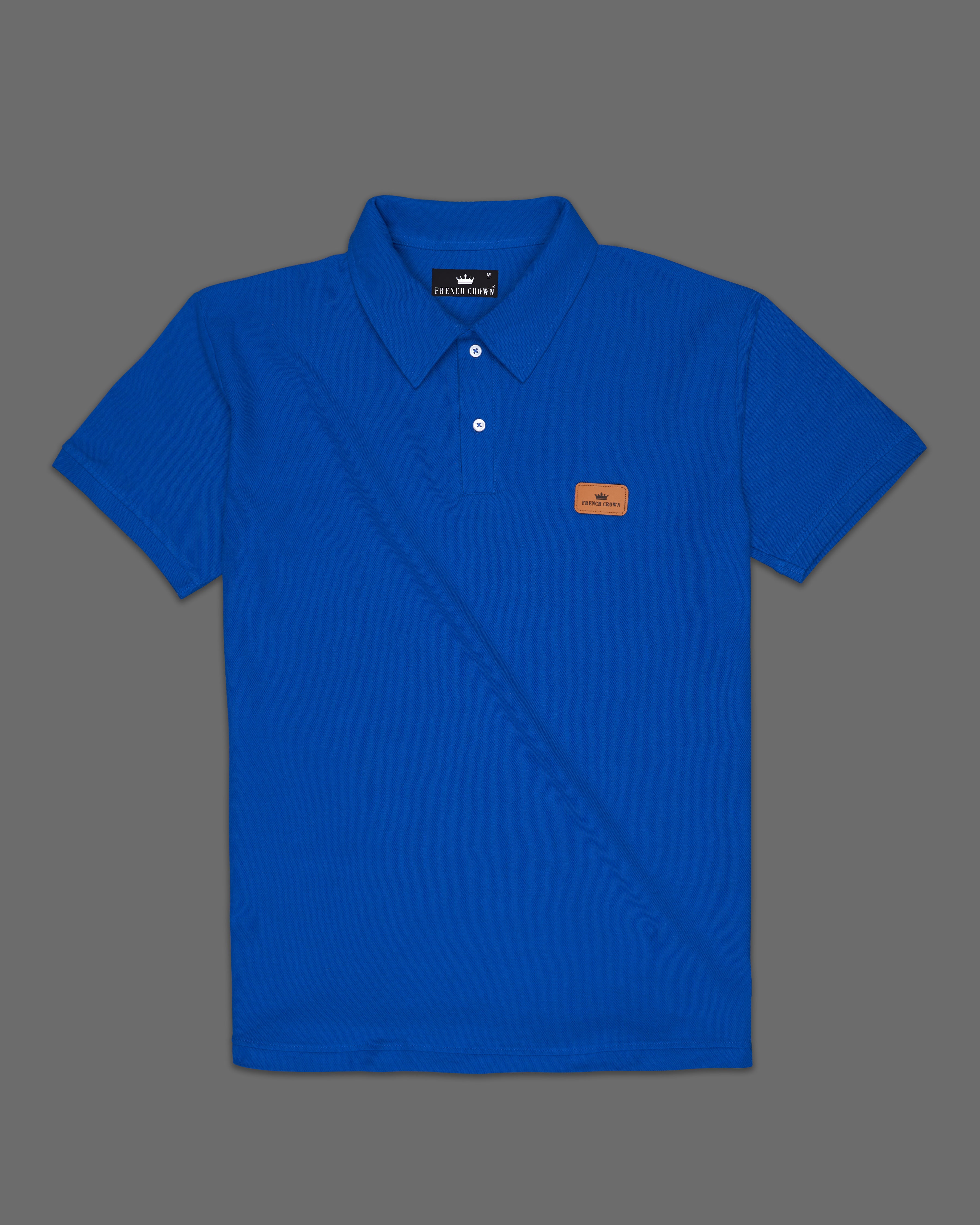 Smalt Blue Organic Cotton Pique Polo TS781-S, TS781-M, TS781-L, TS781-XL, TS781-XXL