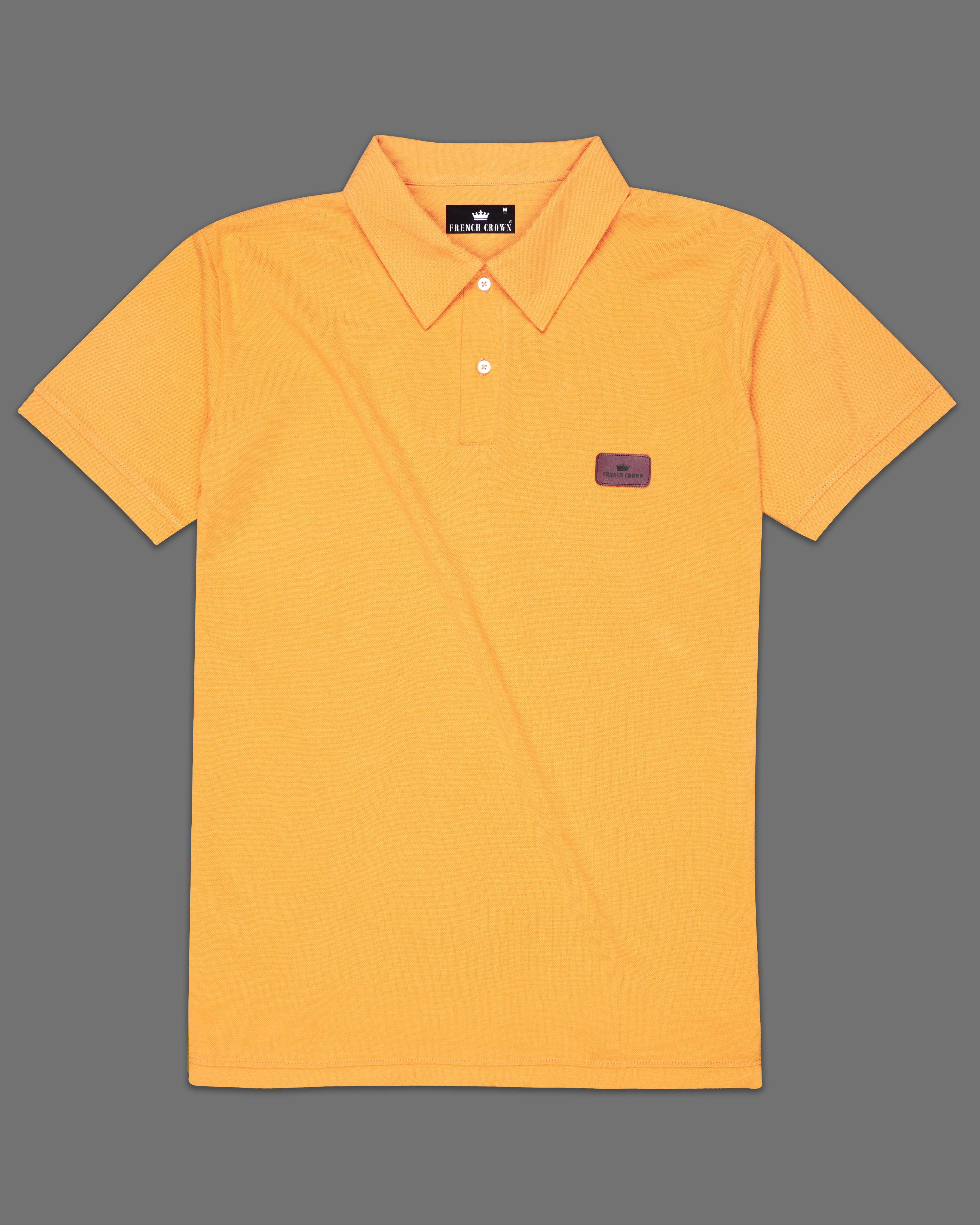 Koromiko Yellow Organic Cotton Pique Polo TS784-S, TS784-M, TS784-L, TS784-XL, TS784-XXL