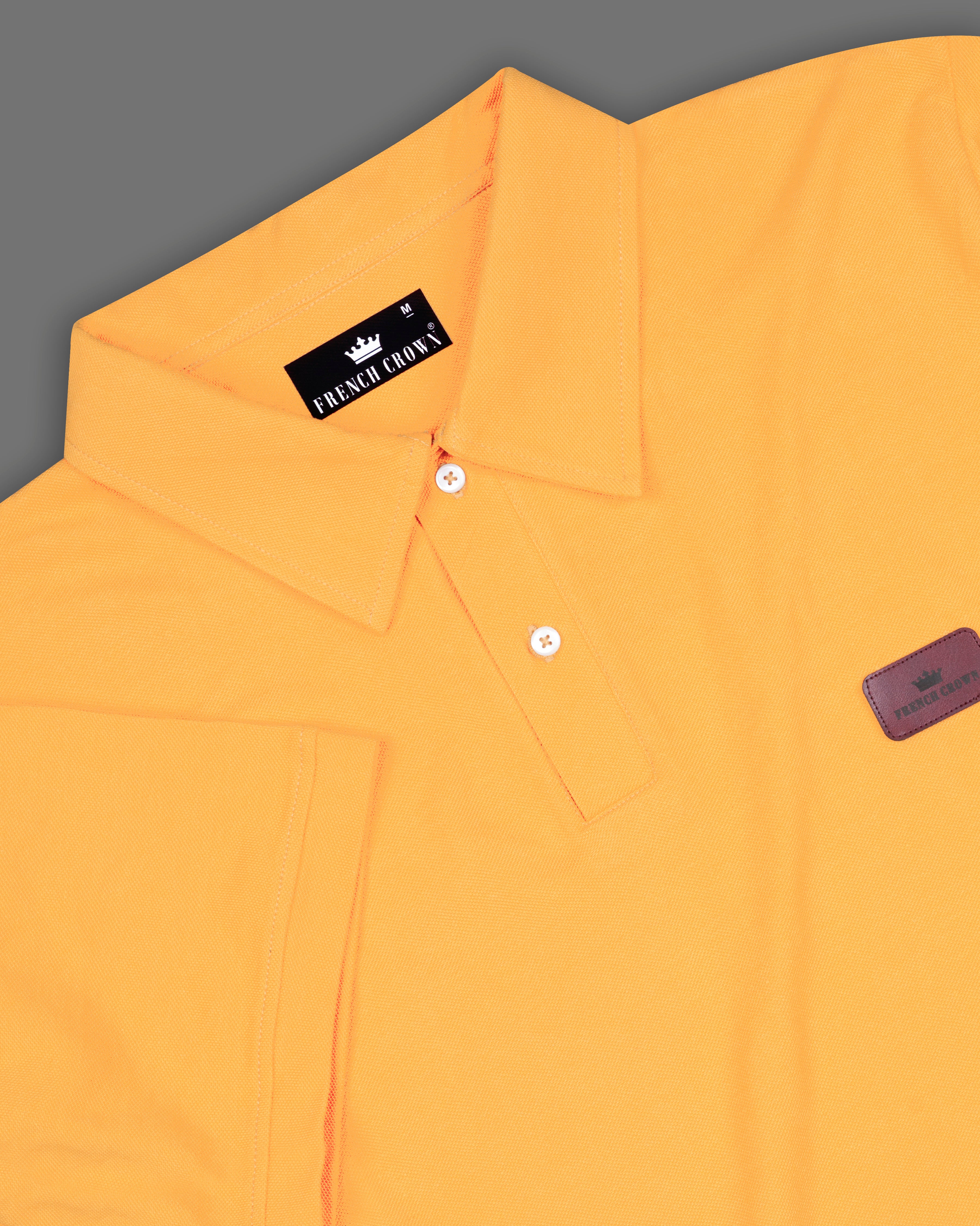 Koromiko Yellow Organic Cotton Pique Polo TS784-S, TS784-M, TS784-L, TS784-XL, TS784-XXL