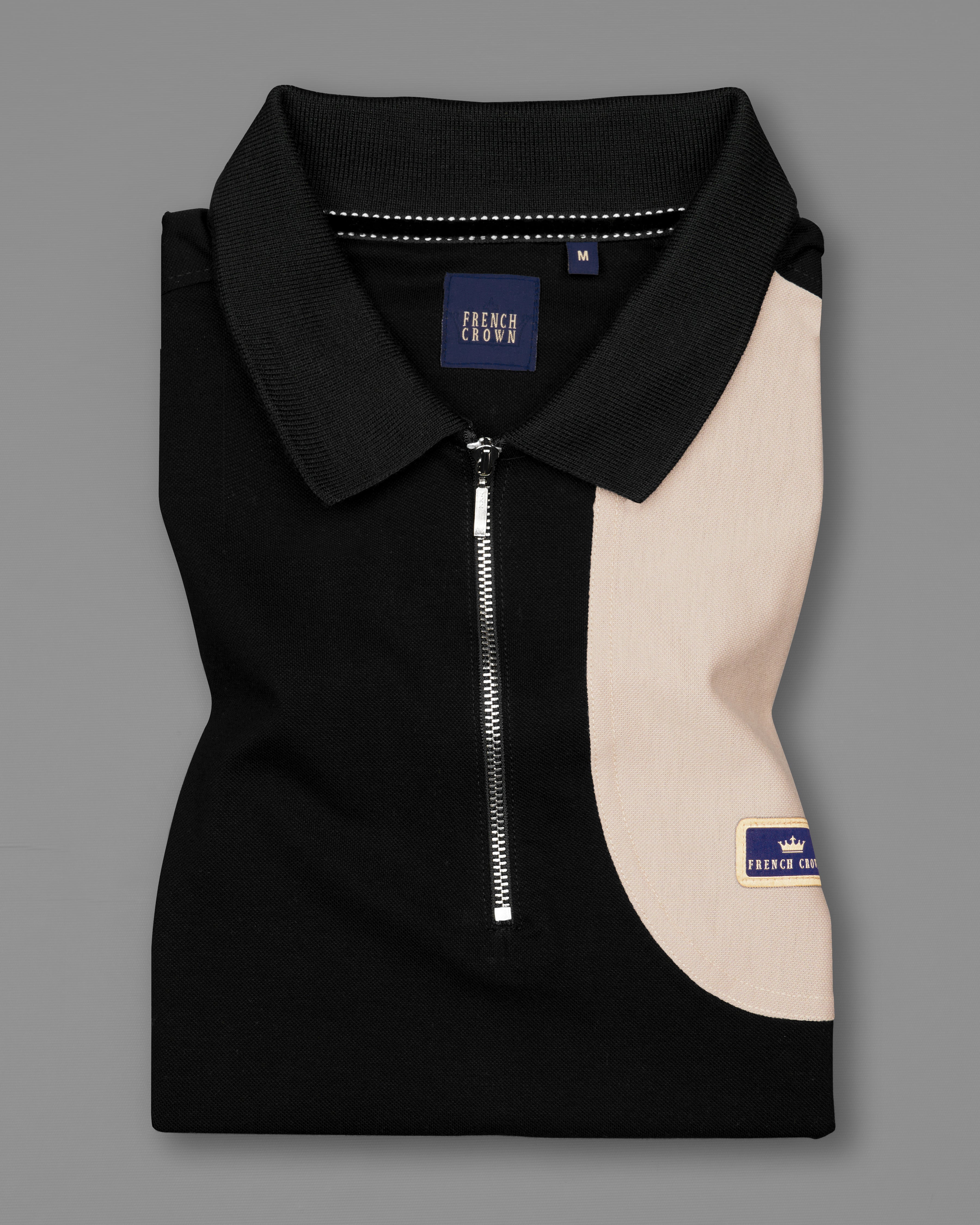 Jade Black Organic Cotton Mercerised Pique Polo TS809-S, TS809-M, TS809-L, TS809-XL, TS809-XXL