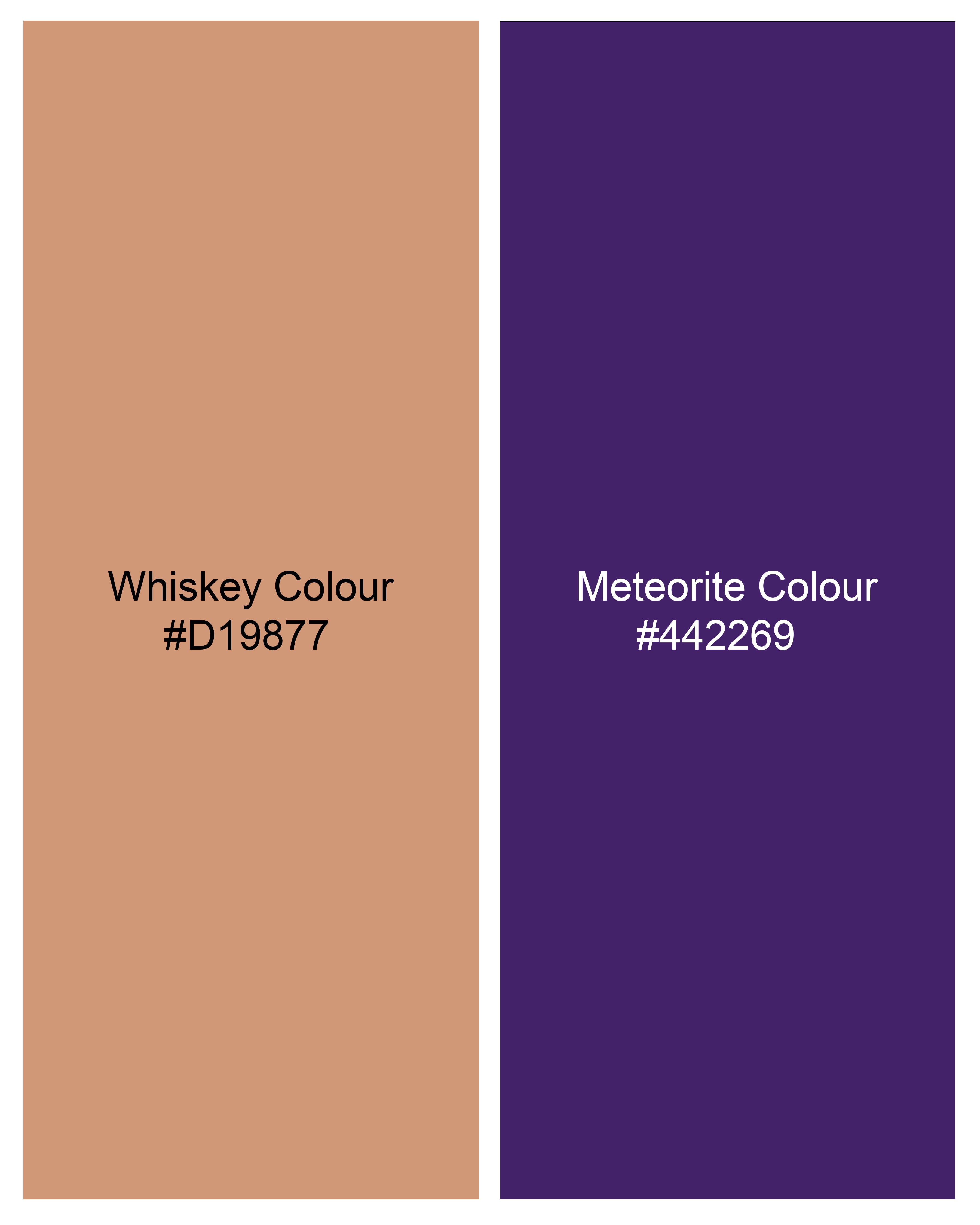 Whiskey Brown with Meteorite Purple Organic Cotton Mercerised Pique Polo TS813-S, TS813-M, TS813-L, TS813-XL, TS813-XXL