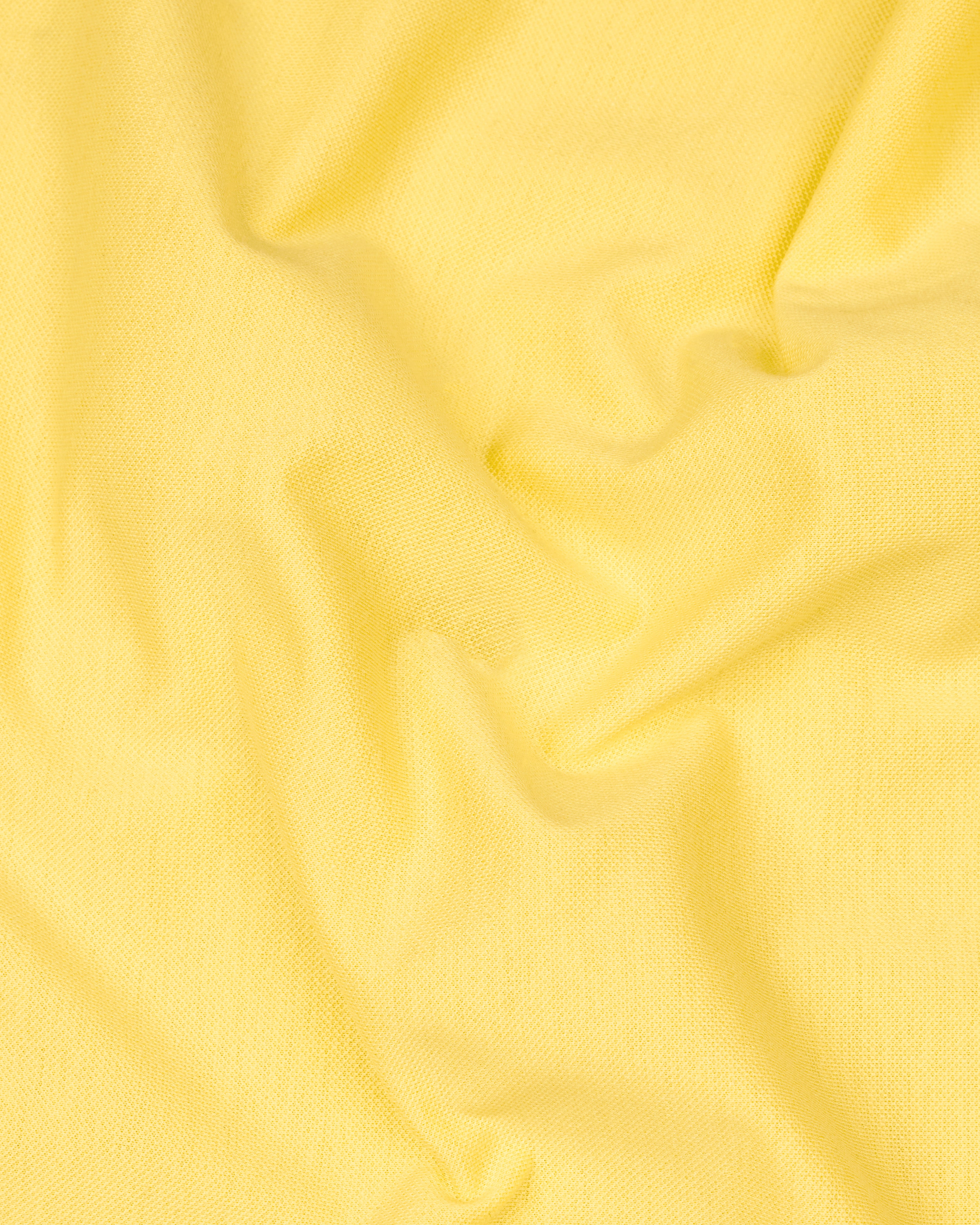 Kournikova Yellow Organic Cotton Pique Polo TS824-S, TS824-M, TS824-L, TS824-XL, TS824-XXL
