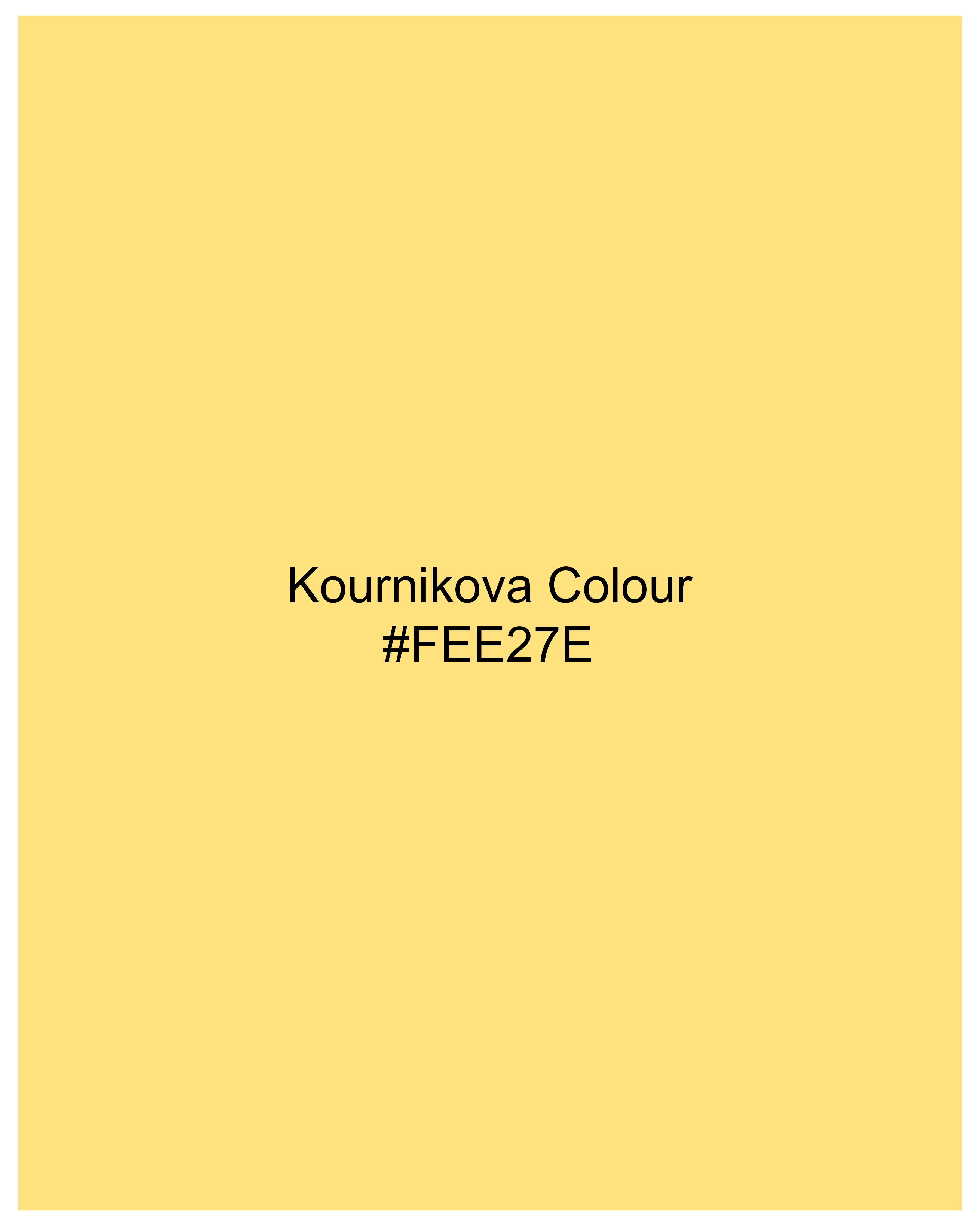 Kournikova Yellow Organic Cotton Pique Polo TS824-S, TS824-M, TS824-L, TS824-XL, TS824-XXL