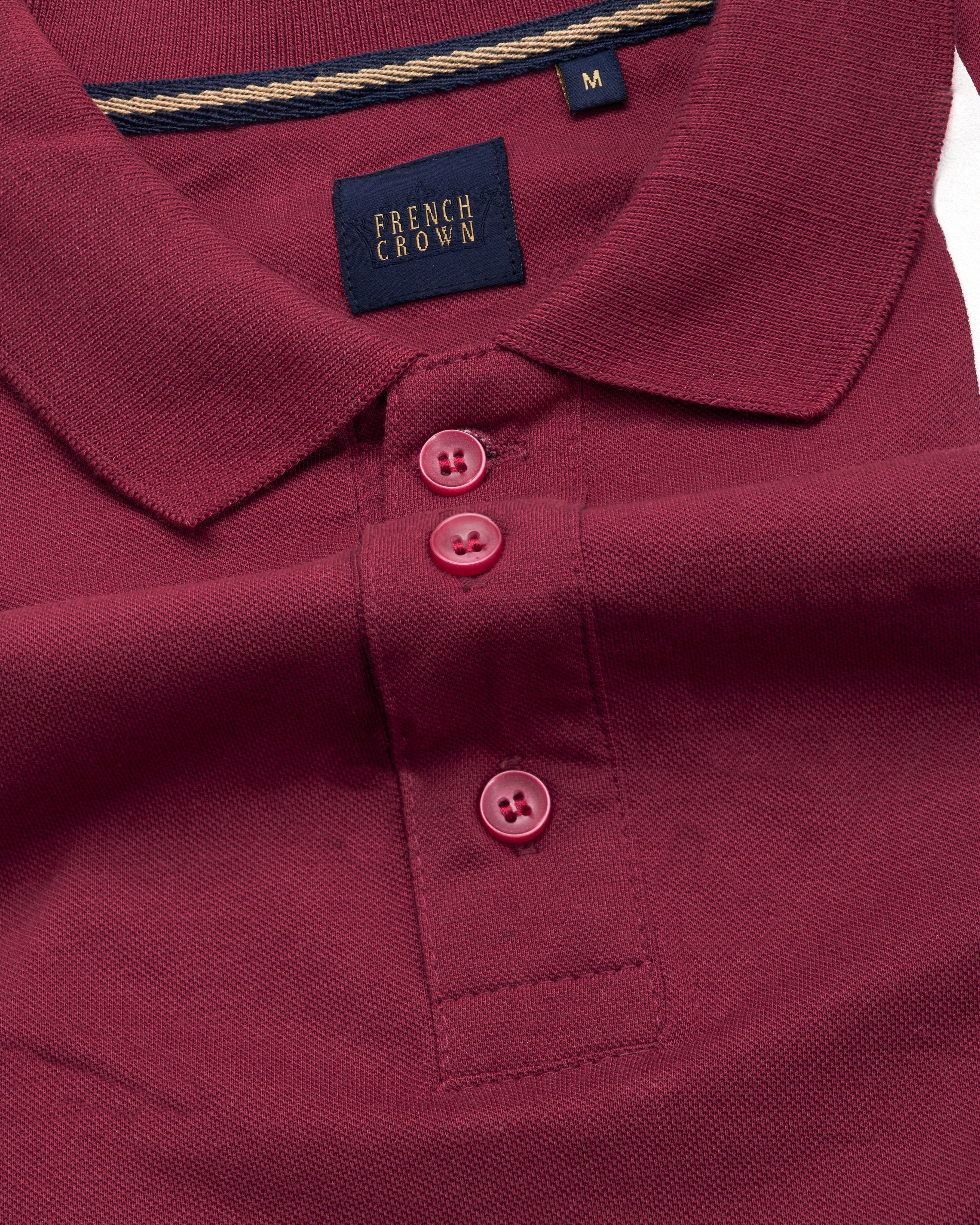 Claret Maroon Mercerised Pique Polo TS881-S, TS881-M, TS881-L, TS881-XL, TS881-XXL