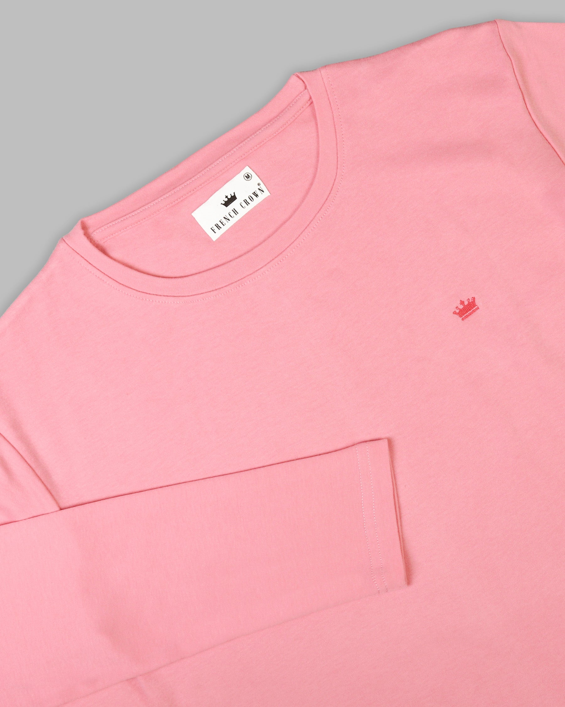 Punch Pink Full-Sleeve Super soft Organic Cotton Jersey T-shirt TS117-S, TS117-M, TS117-L, TS117-XL, TS117-XXL