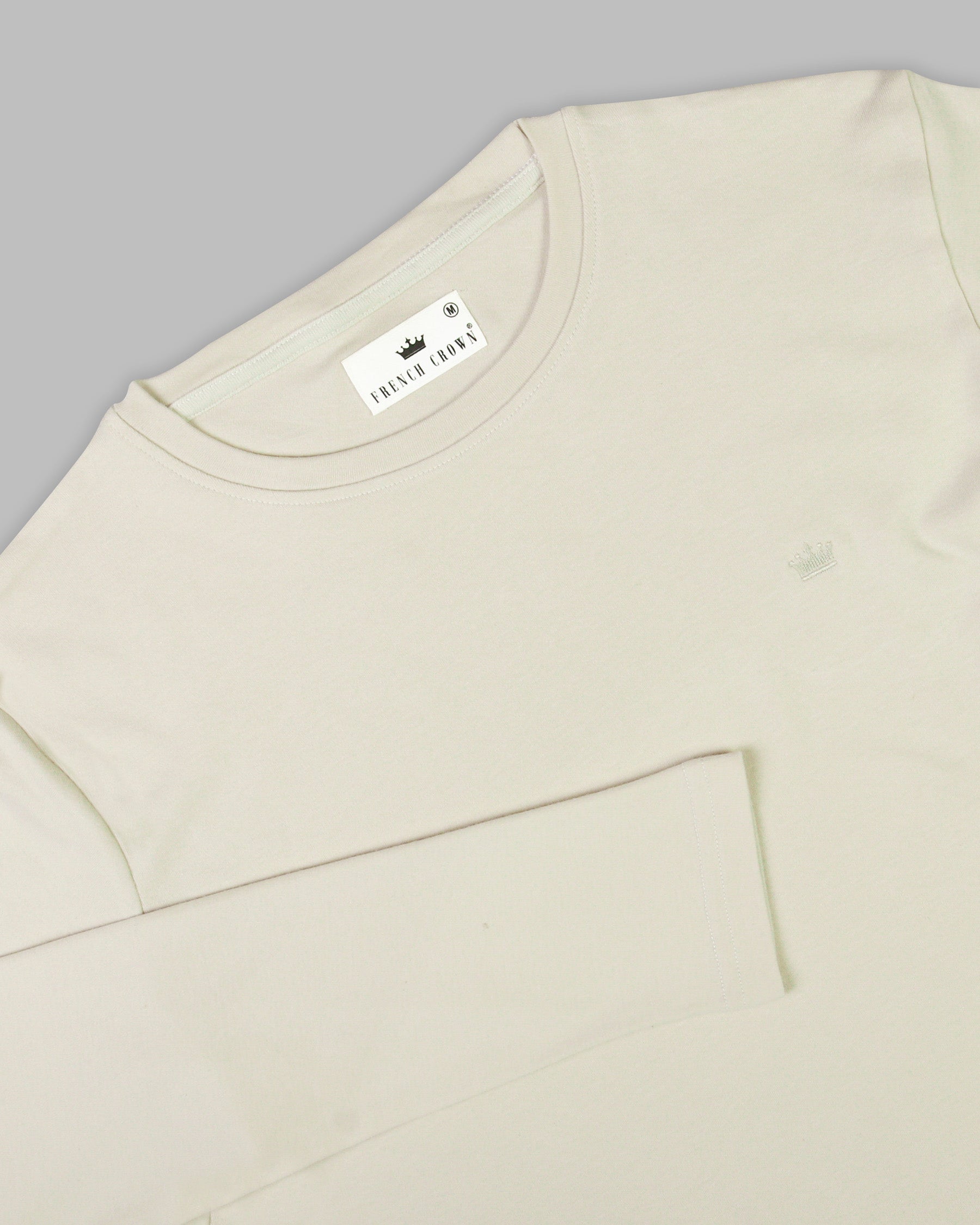 Ivory Full-Sleeve Super soft Organic Cotton Jersey T-shirt TS120-XL, TS120-S, TS120-M, TS120-L, TS120-XXL