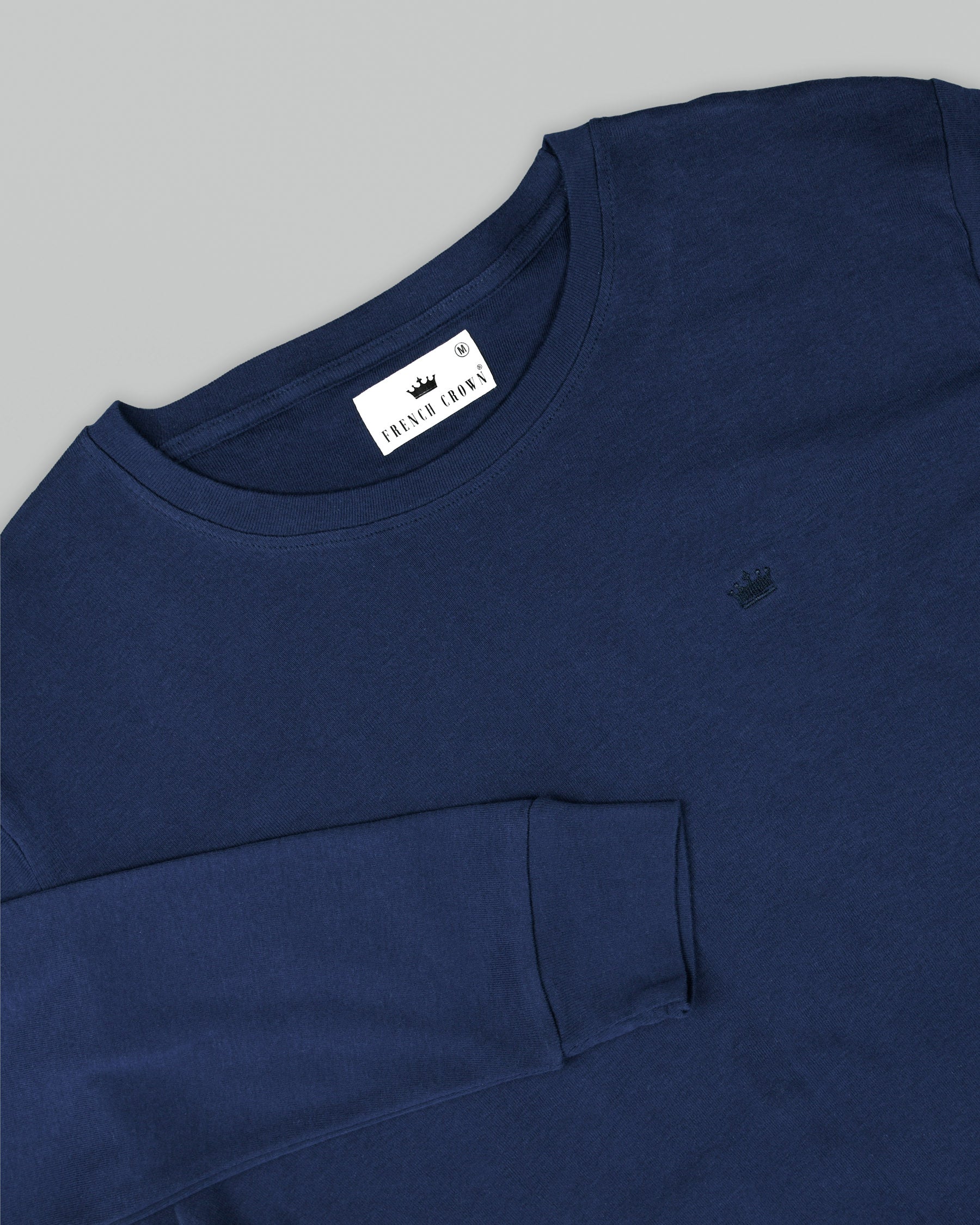 Navy Super Soft Premium Cotton Full Sleeve Organic Cotton Brushed Sweatshirt TS127-M, TS127-L, TS127-XL, TS127-XXL, TS127-S