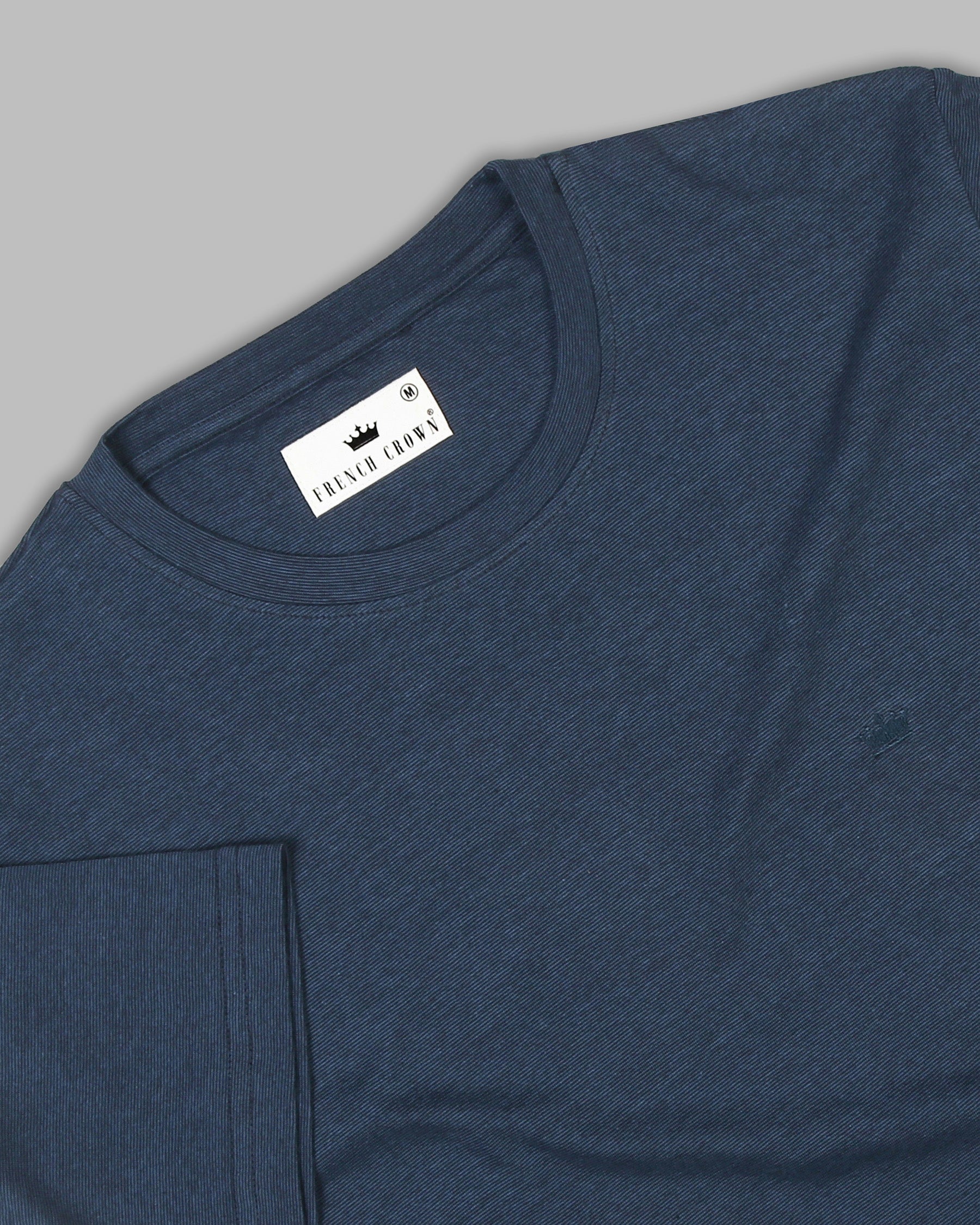 Navy Pinstriped Lightweight Premium Cotton T-shirt TS159-S, TS159-M, TS159-L, TS159-XXL, TS159-XL