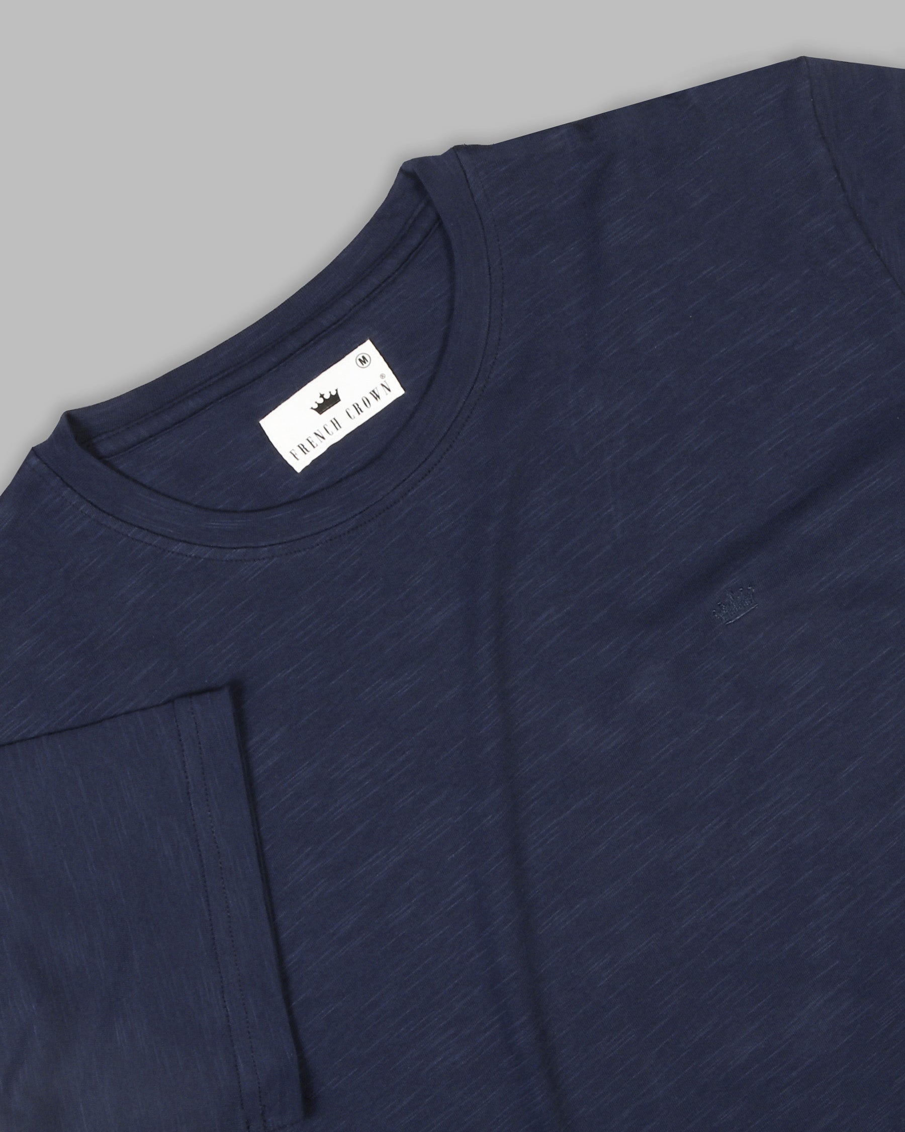 Navy Slubbed Super soft Supima Organic Cotton Jersey T-shirt TS162-L, TS162-S, TS162-M, TS162-XL, TS162-XXL