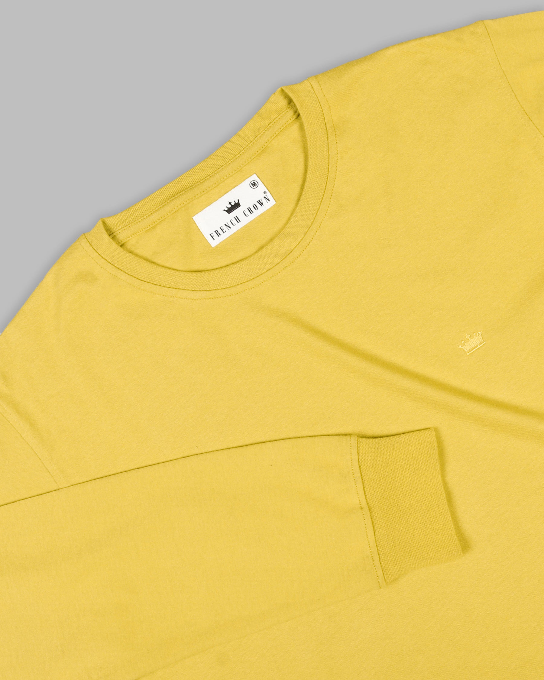 Corn yellow Super Soft Premium Cotton Full Sleeve Organic Cotton Brushed Sweatshirt TS169-L, TS169-XL, TS169-S, TS169-XXL, TS169-M