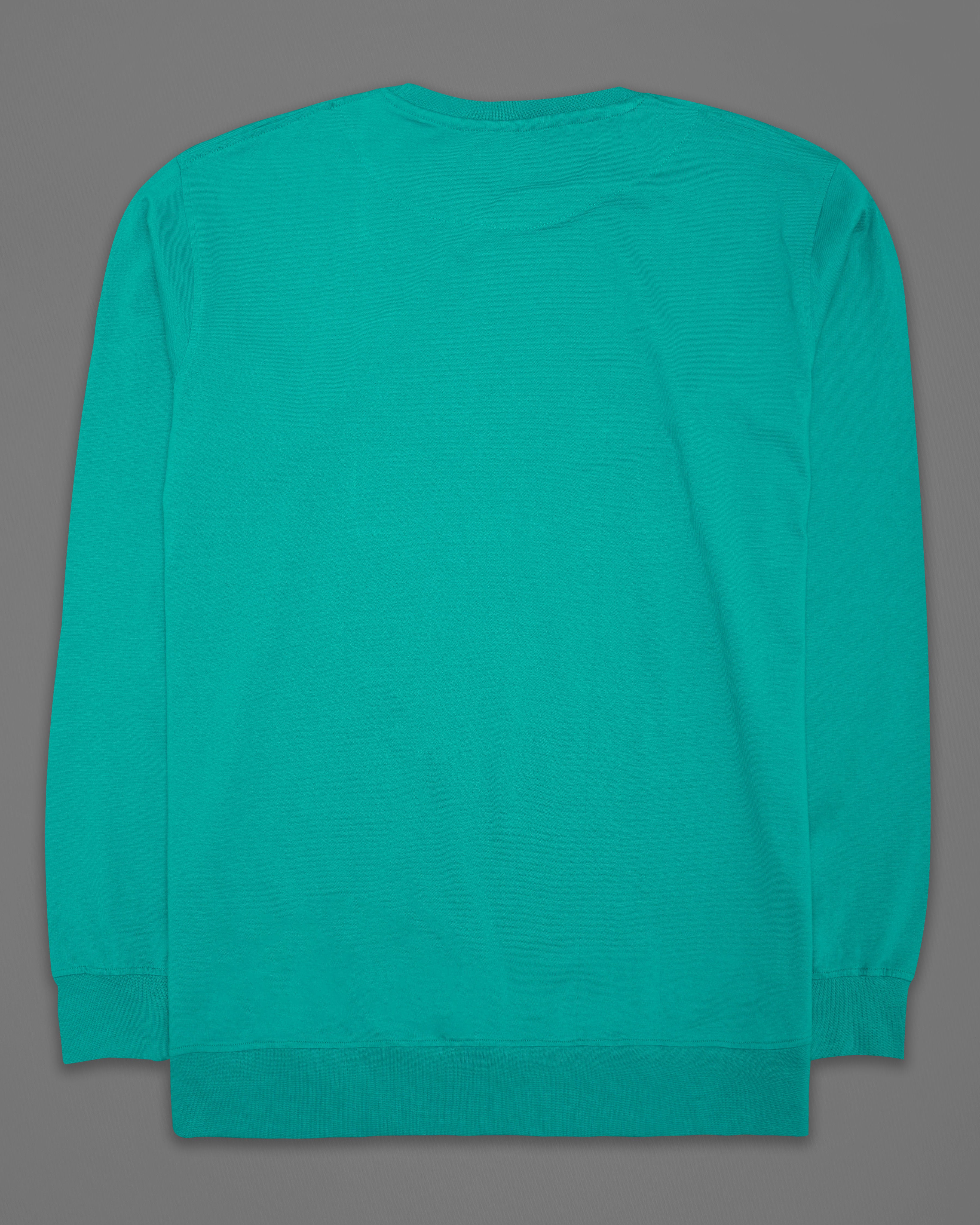 Persian Aqua Green Rubber Printed Super Soft Organic Cotton Sweatshirt TS170-W01-S, TS170-W01-M, TS170-W01-L, TS170-W01-XL, TS170-W01-XXL