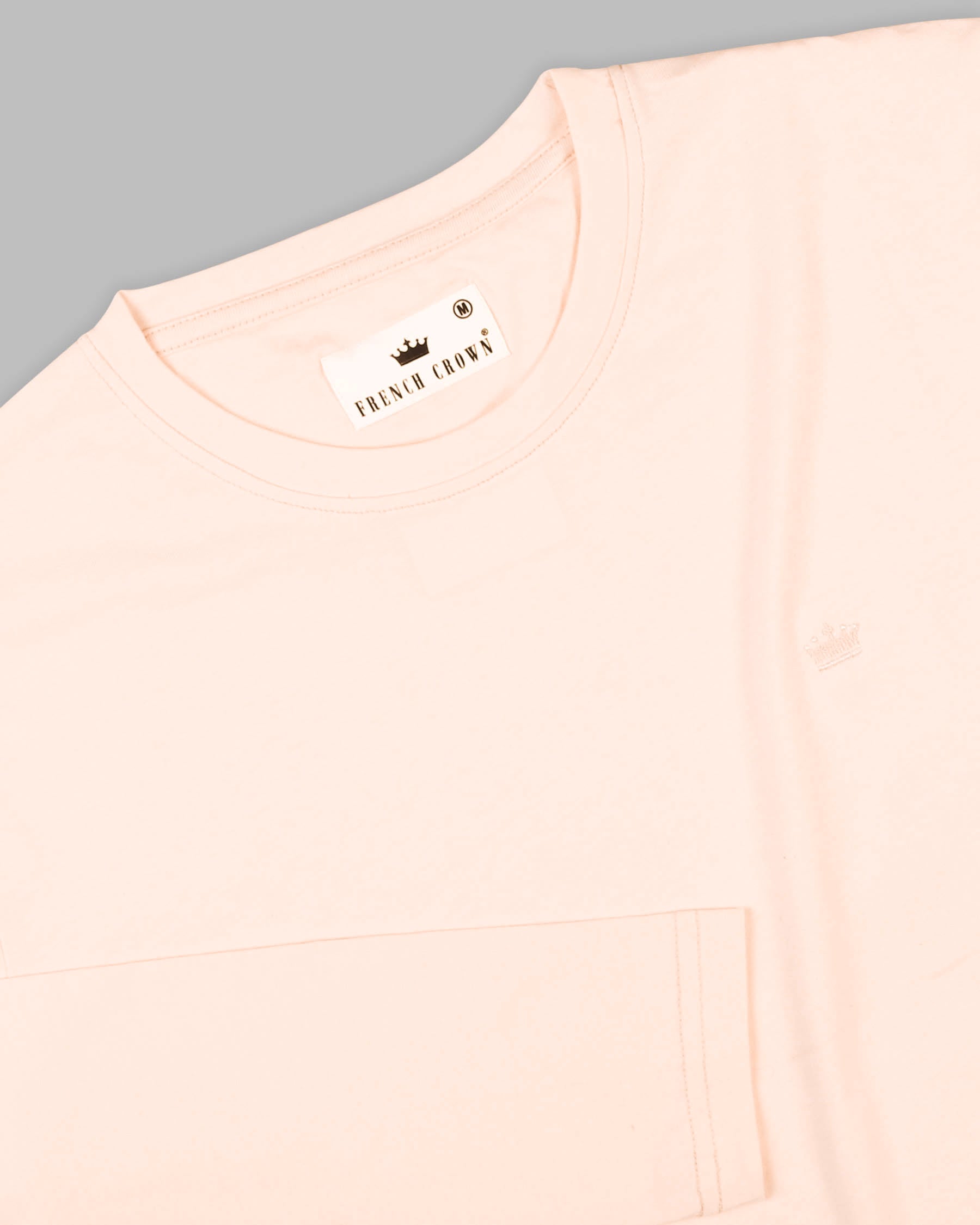 Island Spice Peach Full Sleeve Organic Cotton T-Shirt
