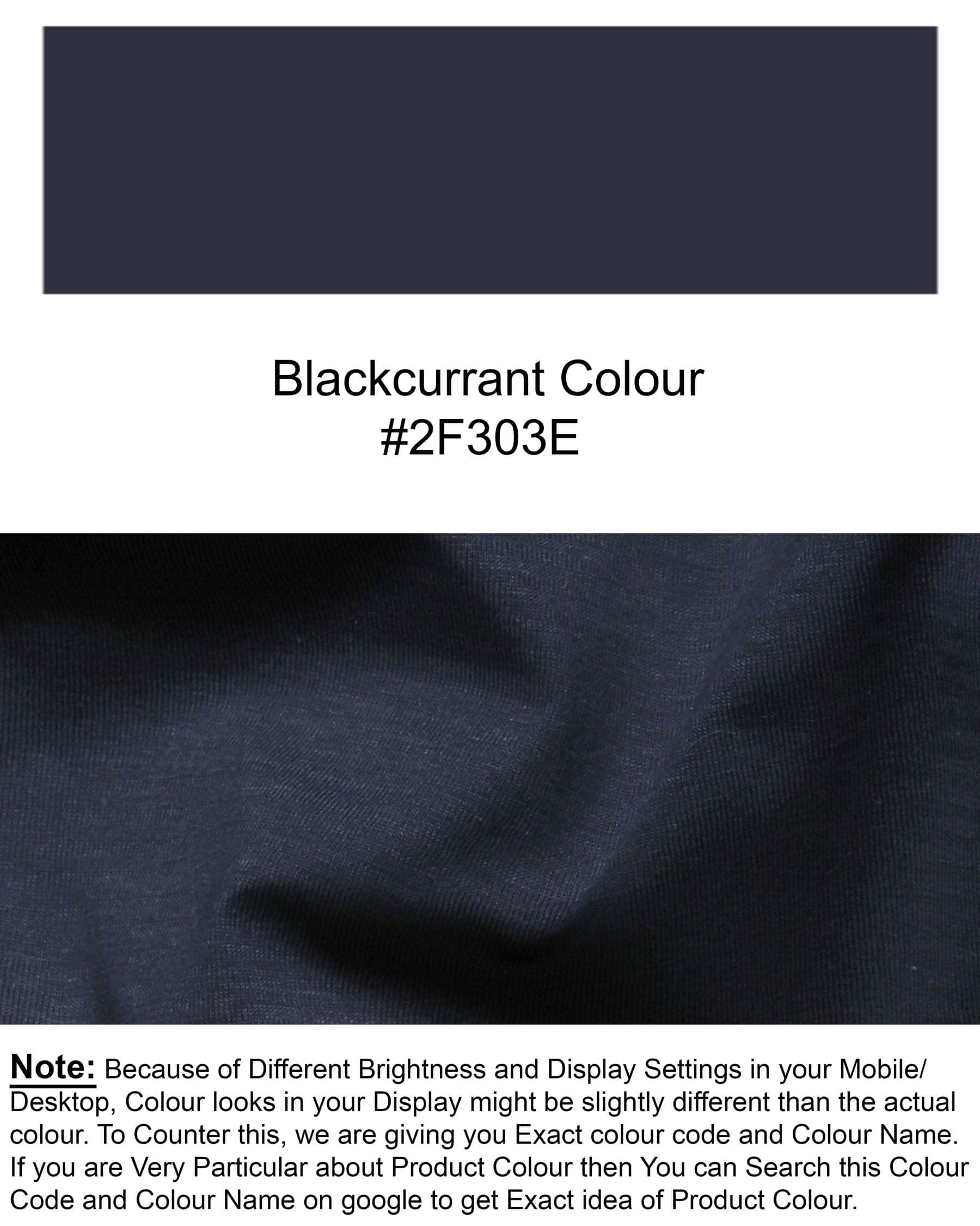 Blackcurrant Subtle Striped Premium Supima Cotton T-Shirt