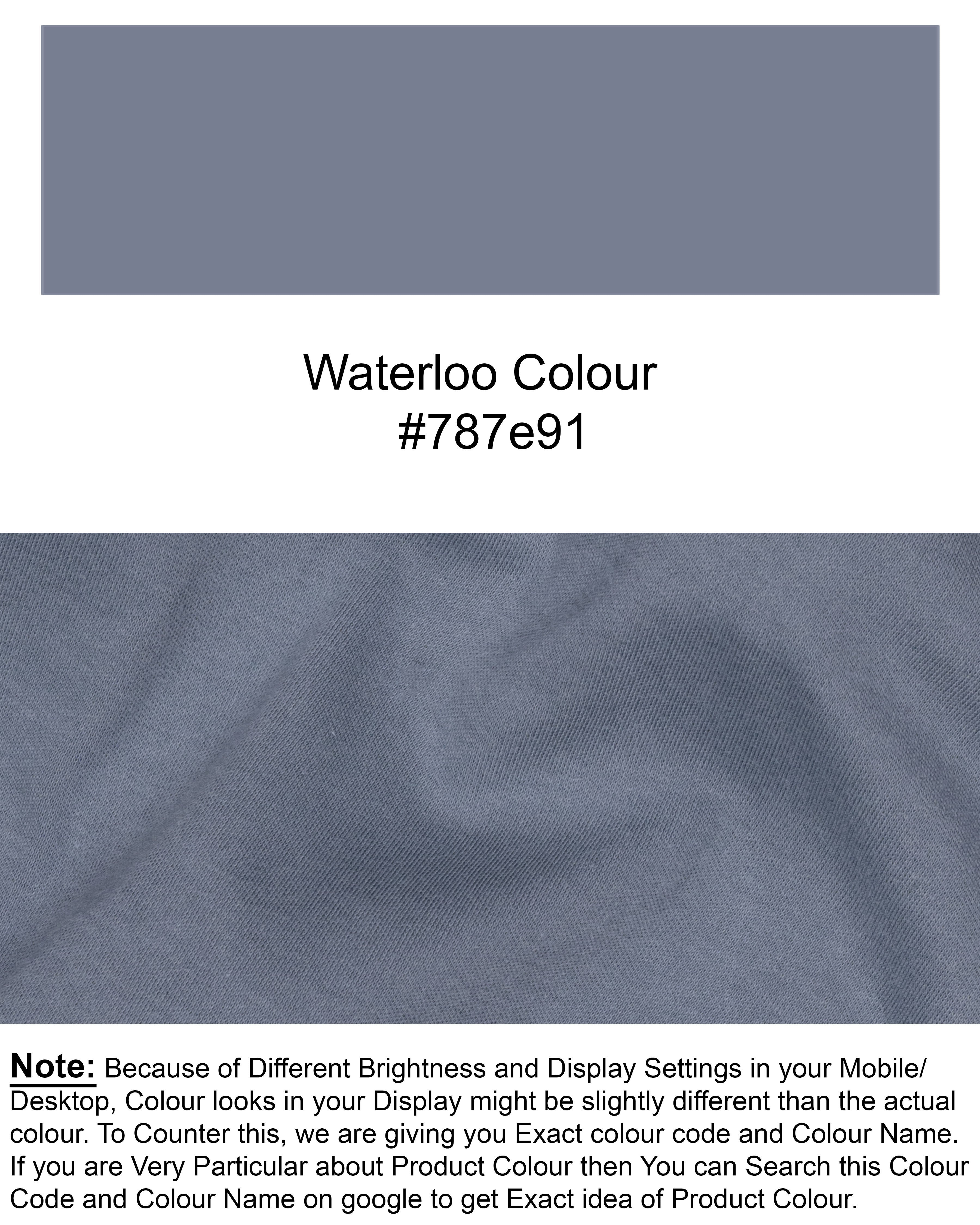 Waterloo Blue with Pink Super Soft heavyweight premium cotton winter T-shirt TS411-S, TS411-M, TS411-L, TS411-XL, TS411-XXL, TS411-3XL, TS411-4XL